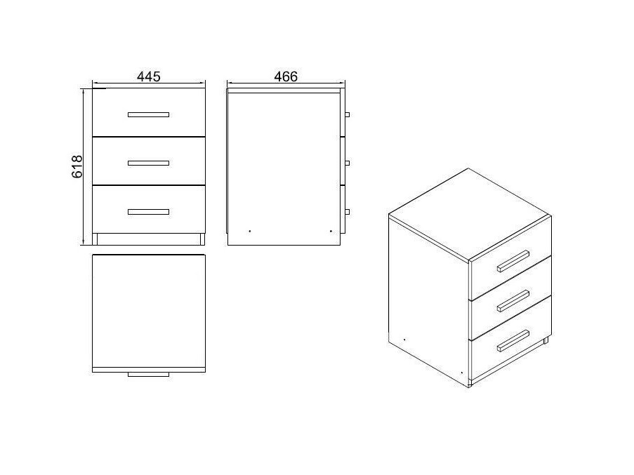 Görgős konténer Kailua 2427 (Fehér)