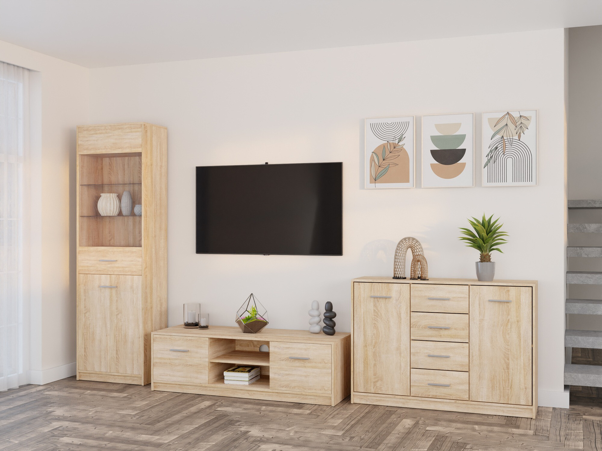 Nappali szett Novsore 162 (Sonoma tölgy)