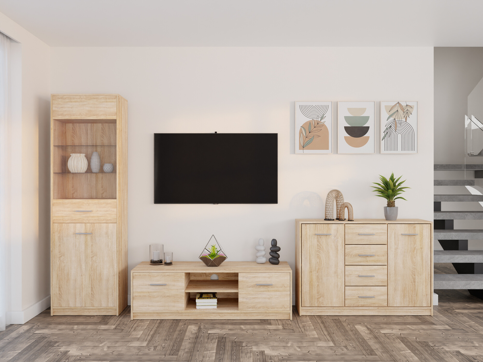 Nappali szett Novsore 162 (Sonoma tölgy)