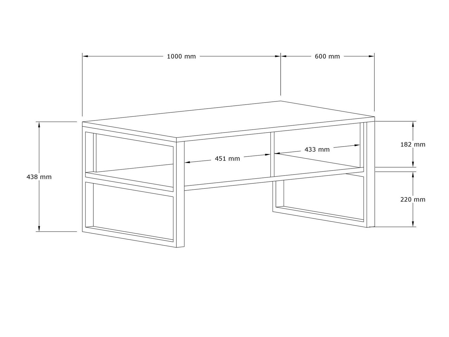 Dohányzóasztal Kailua 2438