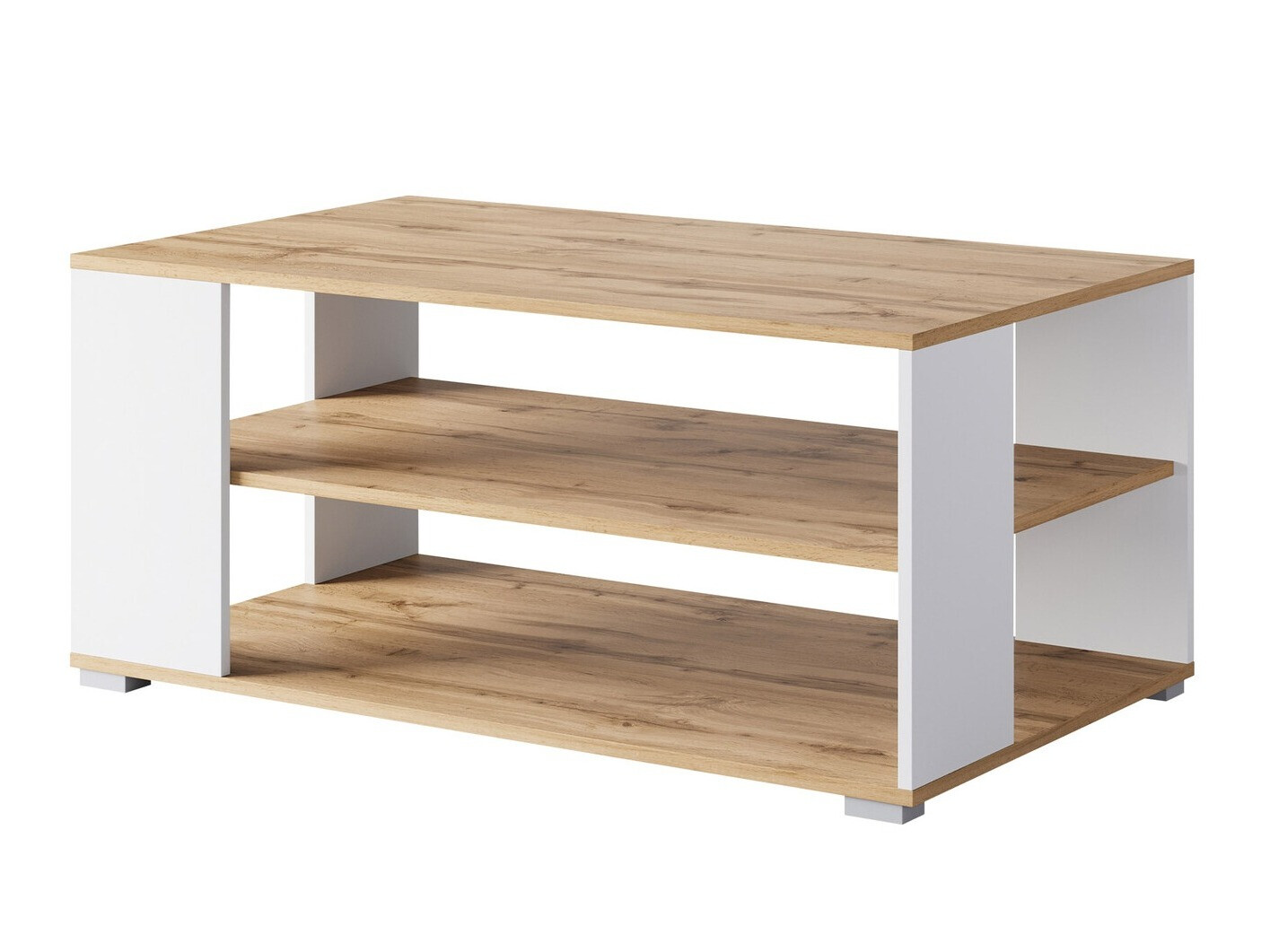 Dohányzóasztal Sarasota 187 (Wotan tölgy + Fehér)