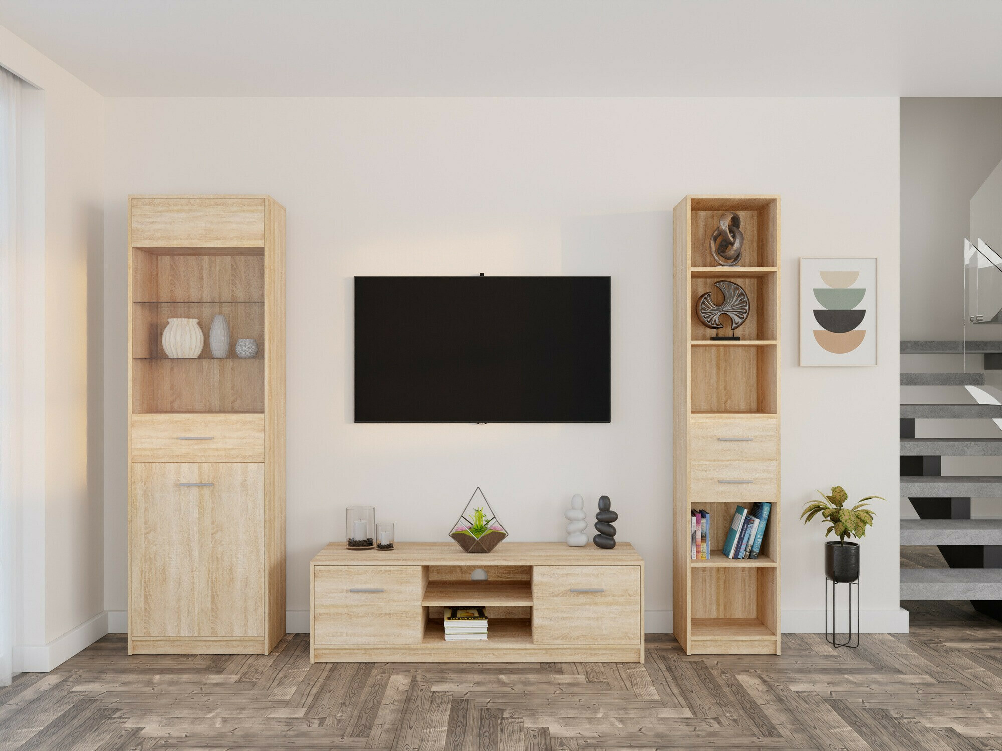 Nappali szett Novsore 163 (Sonoma tölgy)