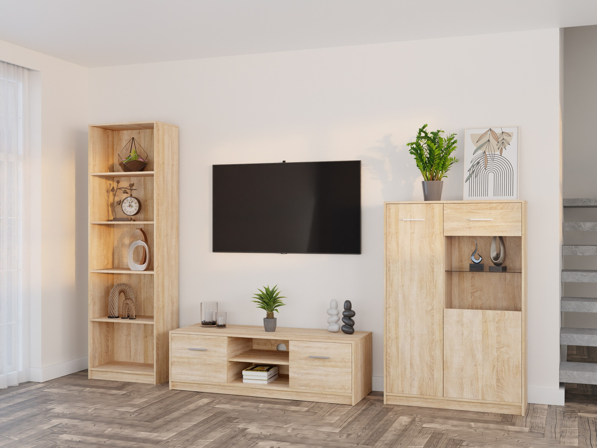 Nappali szett Novsore 164 (Sonoma tölgy)