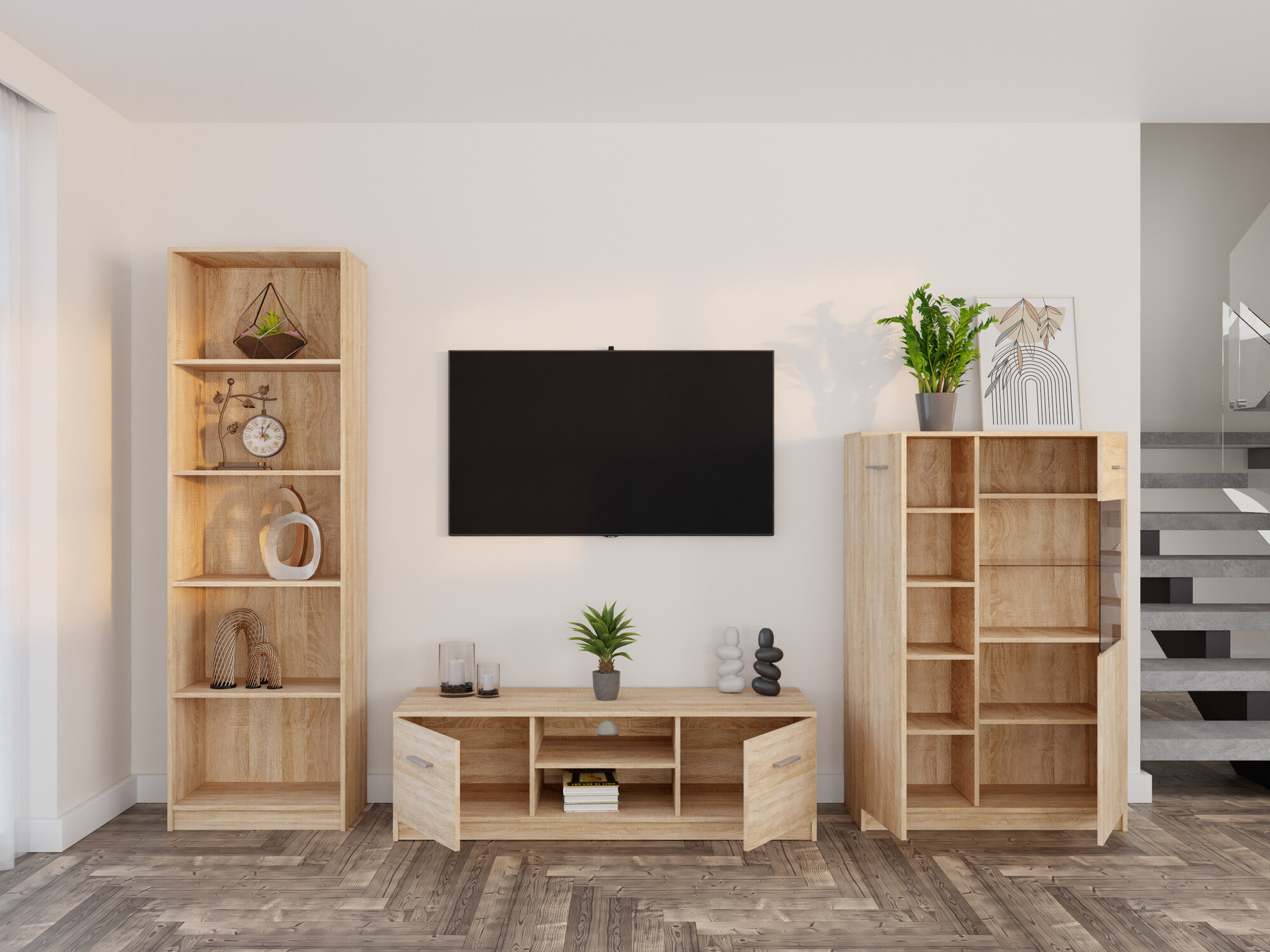 Nappali szett Novsore 164 (Sonoma tölgy)