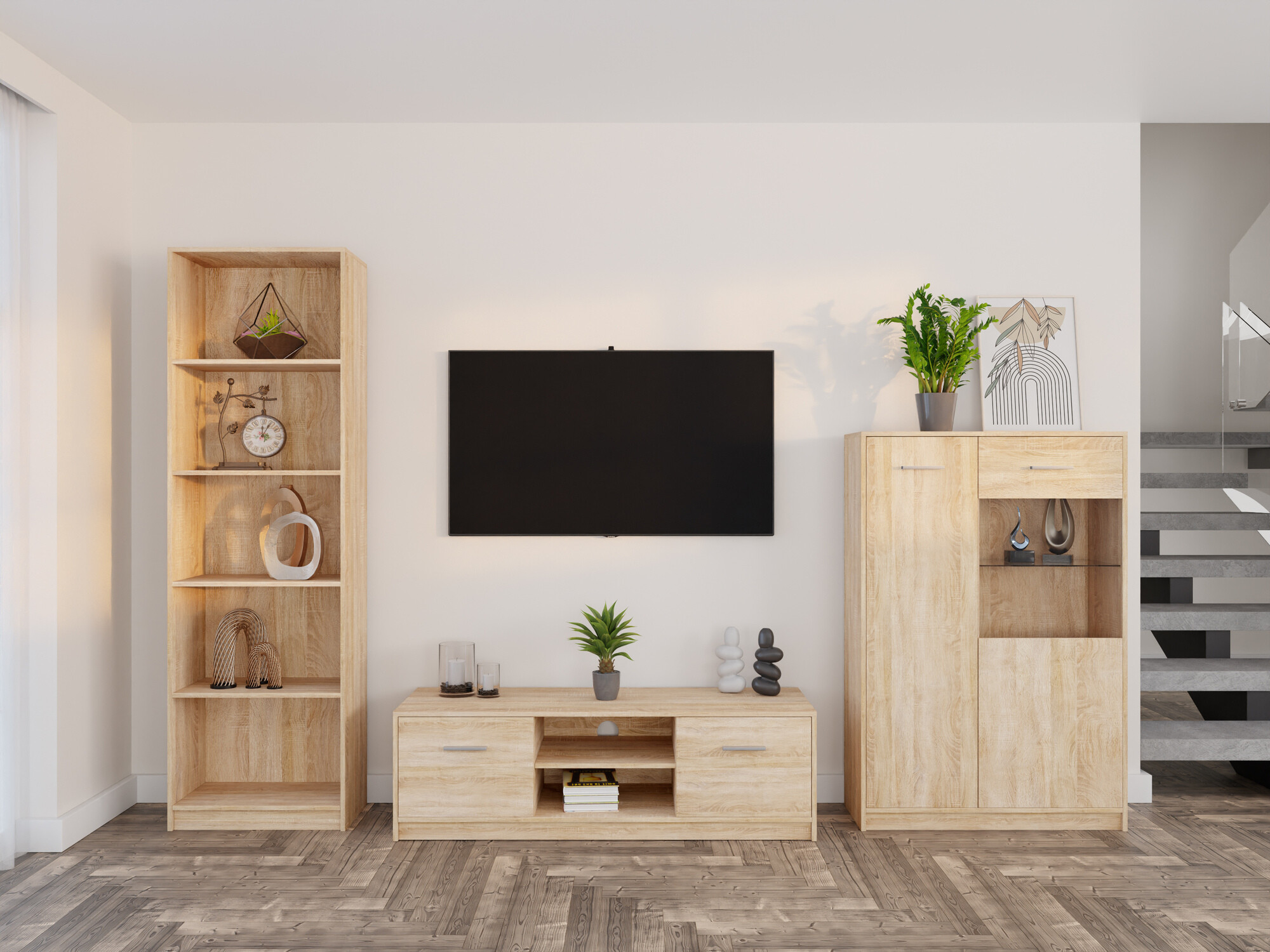 Nappali szett Novsore 164 (Sonoma tölgy)