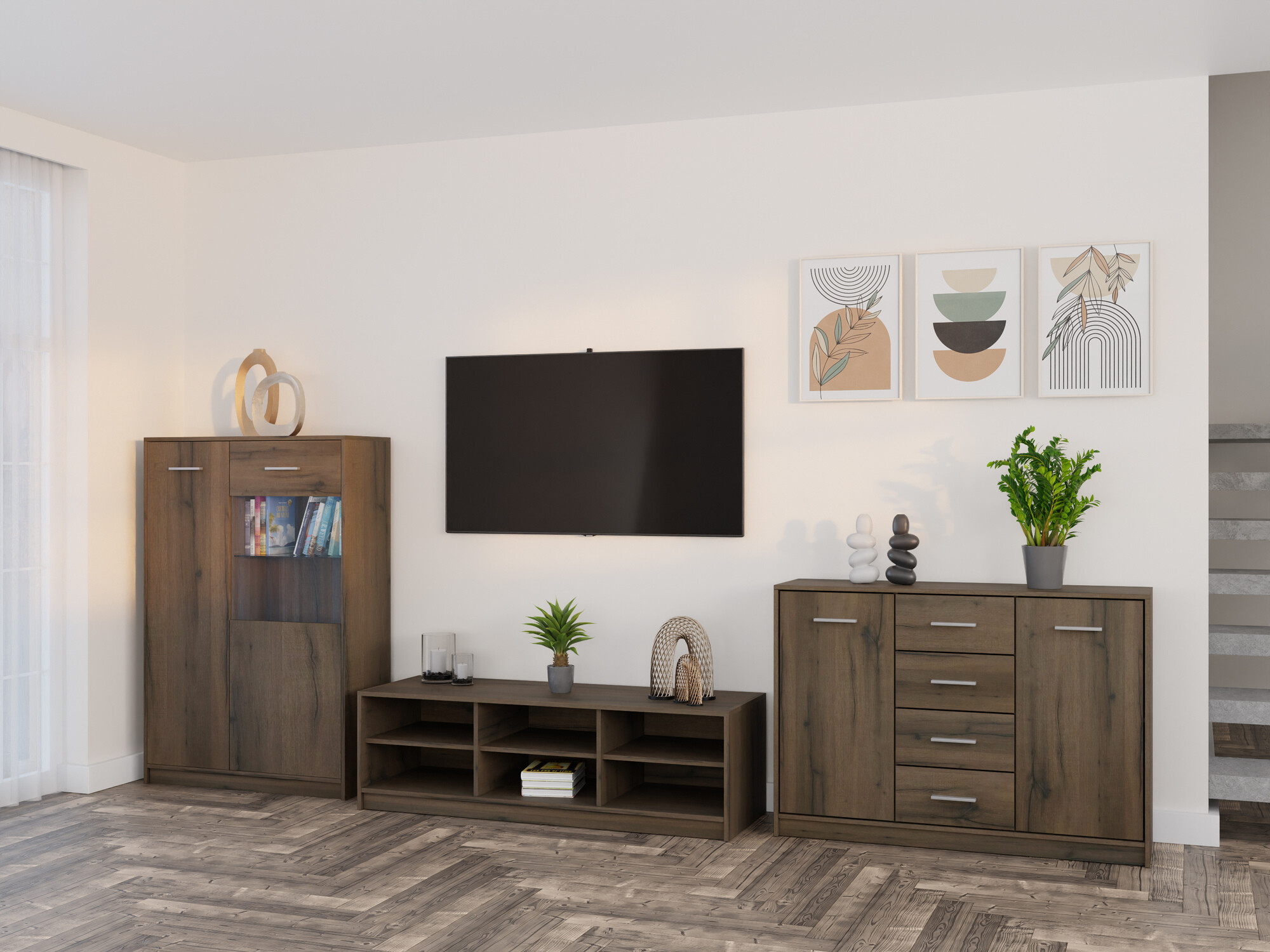 Nappali szett Novsore 165 (Sötét tölgy)