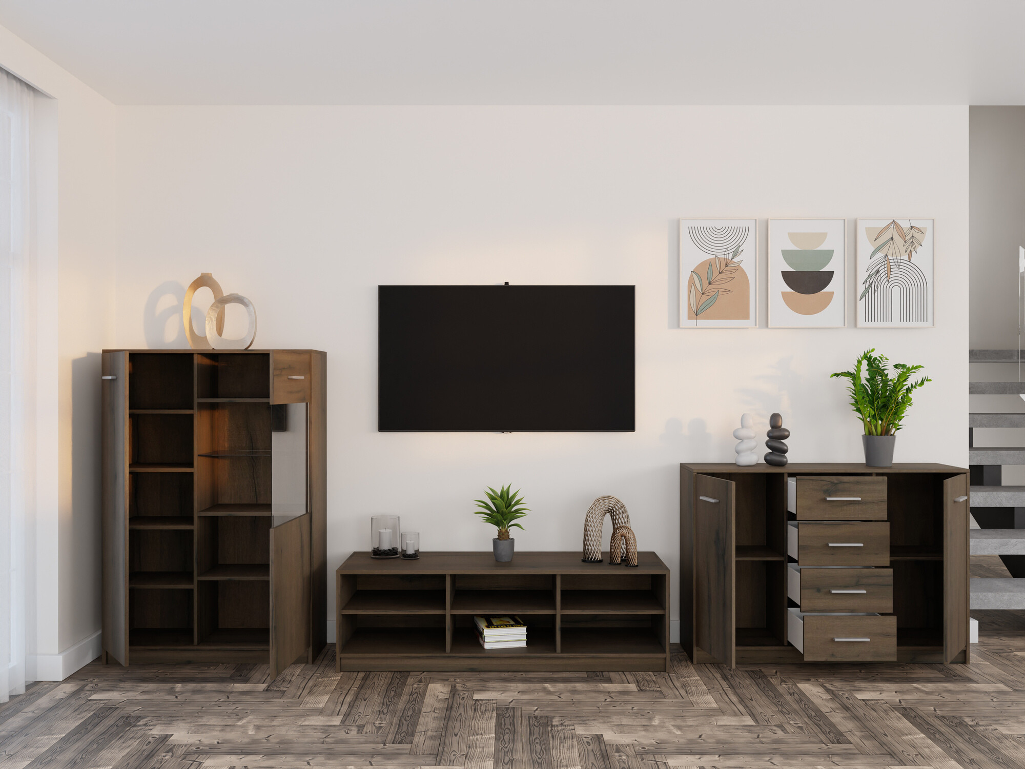 Nappali szett Novsore 165 (Sötét tölgy)