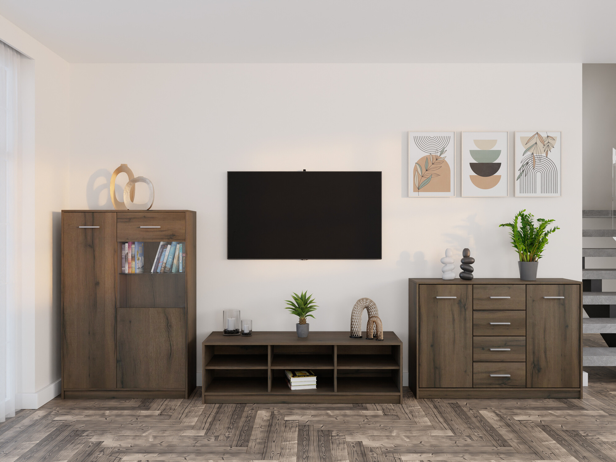 Nappali szett Novsore 165 (Sötét tölgy)