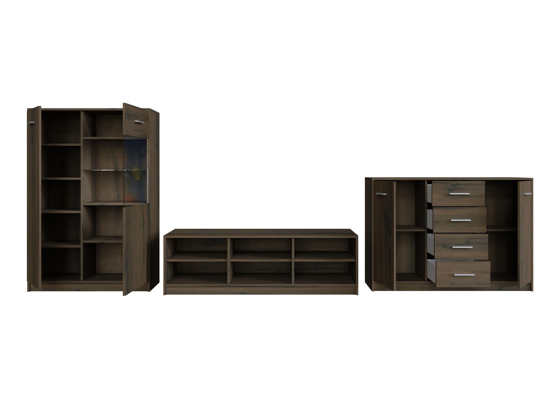 Nappali szett Novsore 165 (Sötét tölgy)