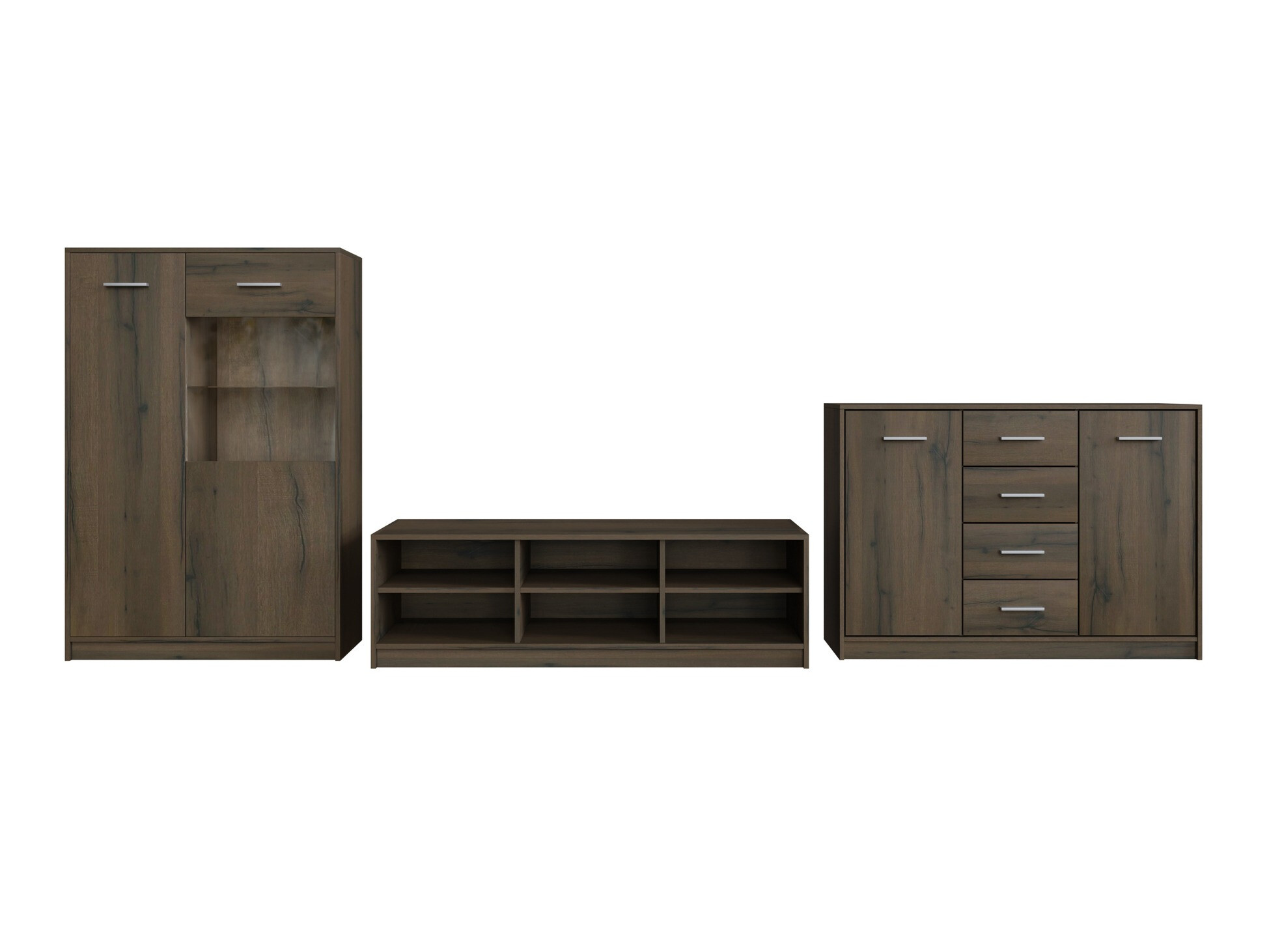 Nappali szett Novsore 165 (Sötét tölgy)