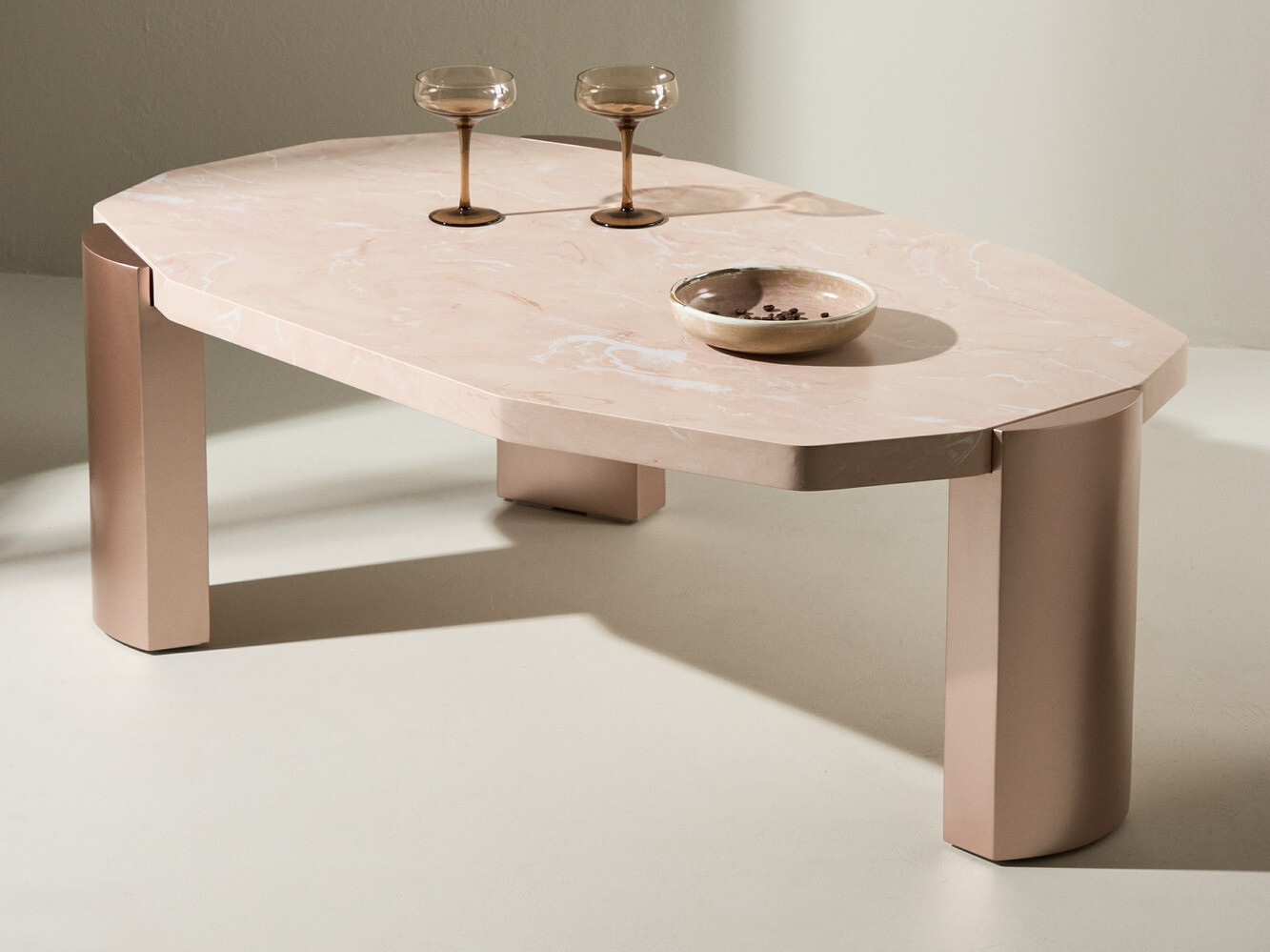 Dohányzóasztal Dallas 4792 (Bézs + Barna márvány)