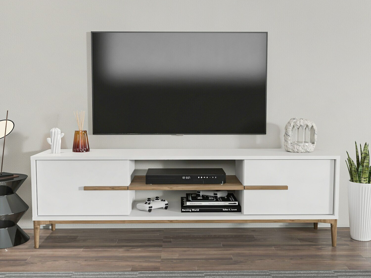 TV-állvány Kailua 2449 (Fehér)