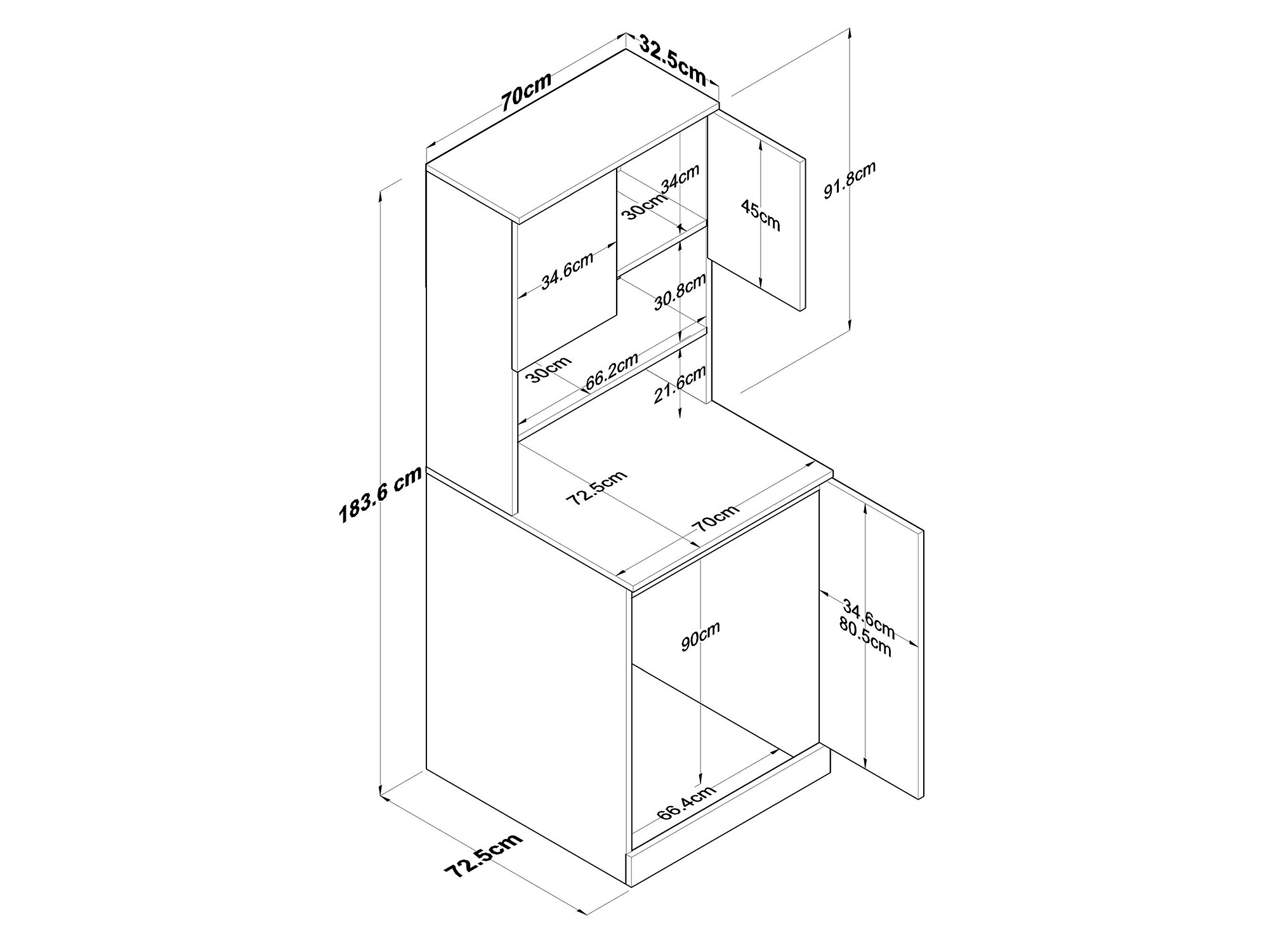 Fürdőszoba polc Kailua 2454