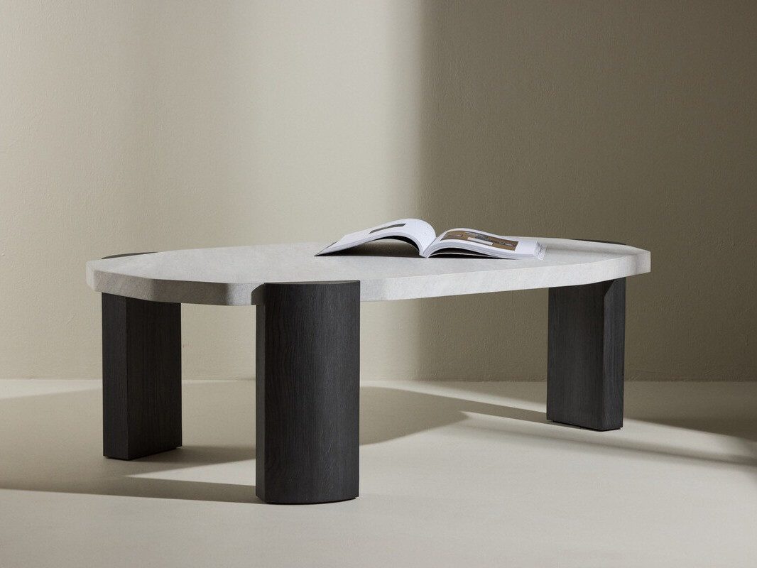 Dohányzóasztal Dallas 4792 (Fekete + Fehér márvány)