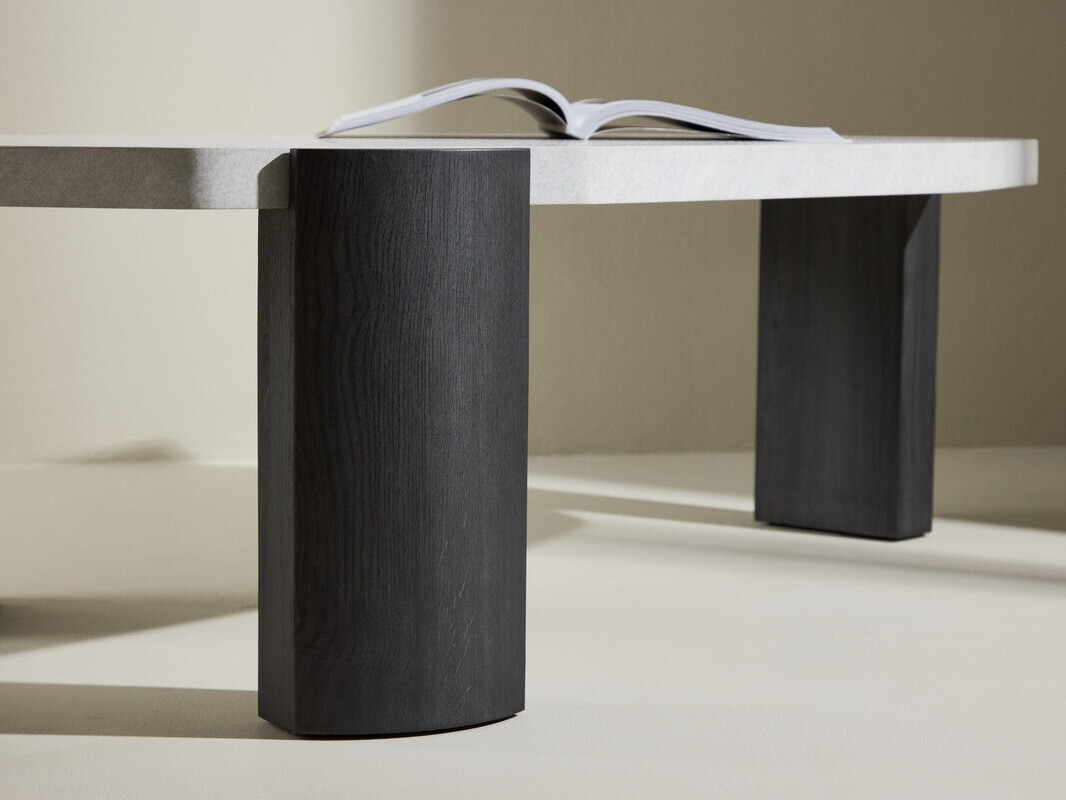 Dohányzóasztal Dallas 4792 (Fekete + Fehér márvány)