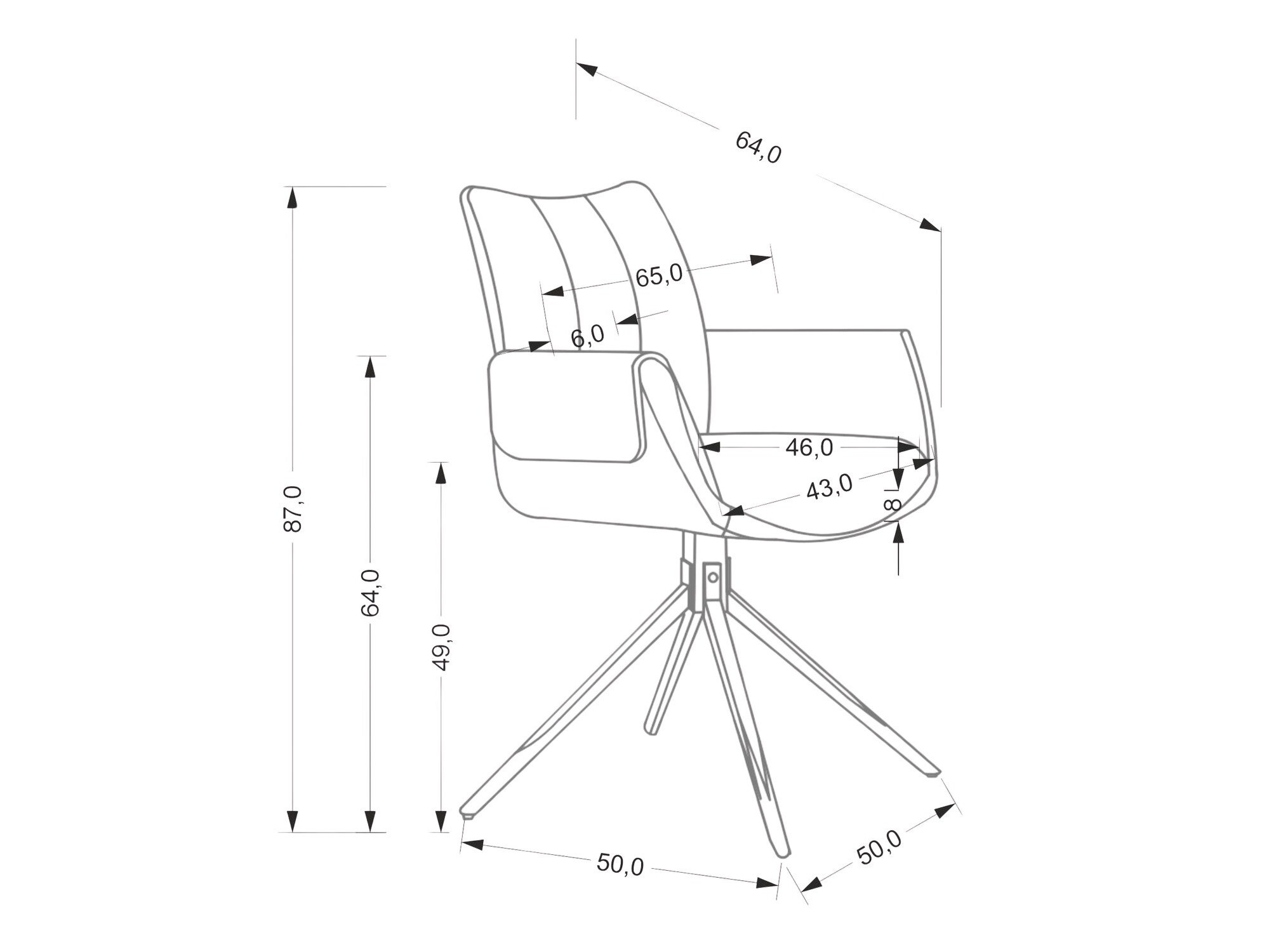 Szék Houston 1920 (Khaki)