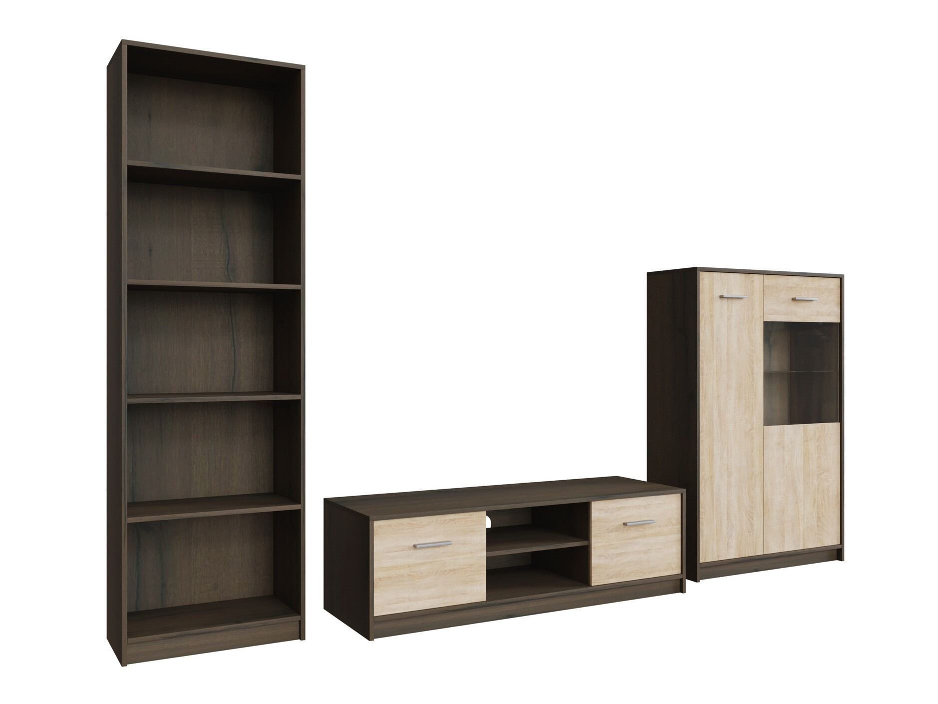 Nappali szett Novsore 164 (Sötét tölgy + Sonoma tölgy)