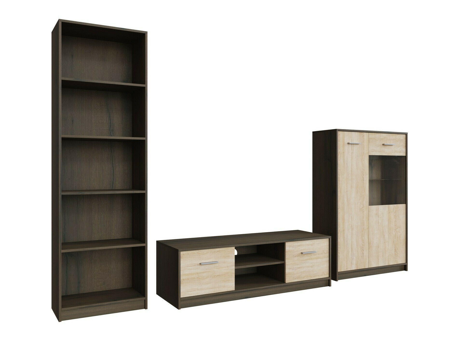 Nappali szett Novsore 164 (Sötét tölgy + Sonoma tölgy)