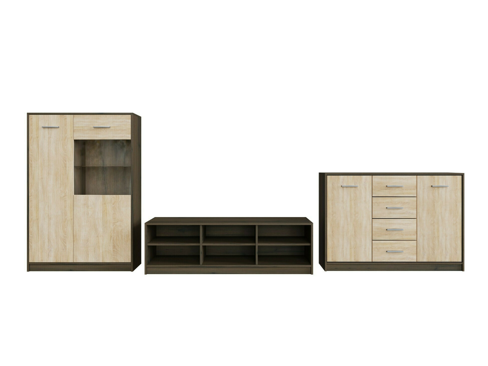 Nappali szett Novsore 165 (Sötét tölgy + Sonoma tölgy)