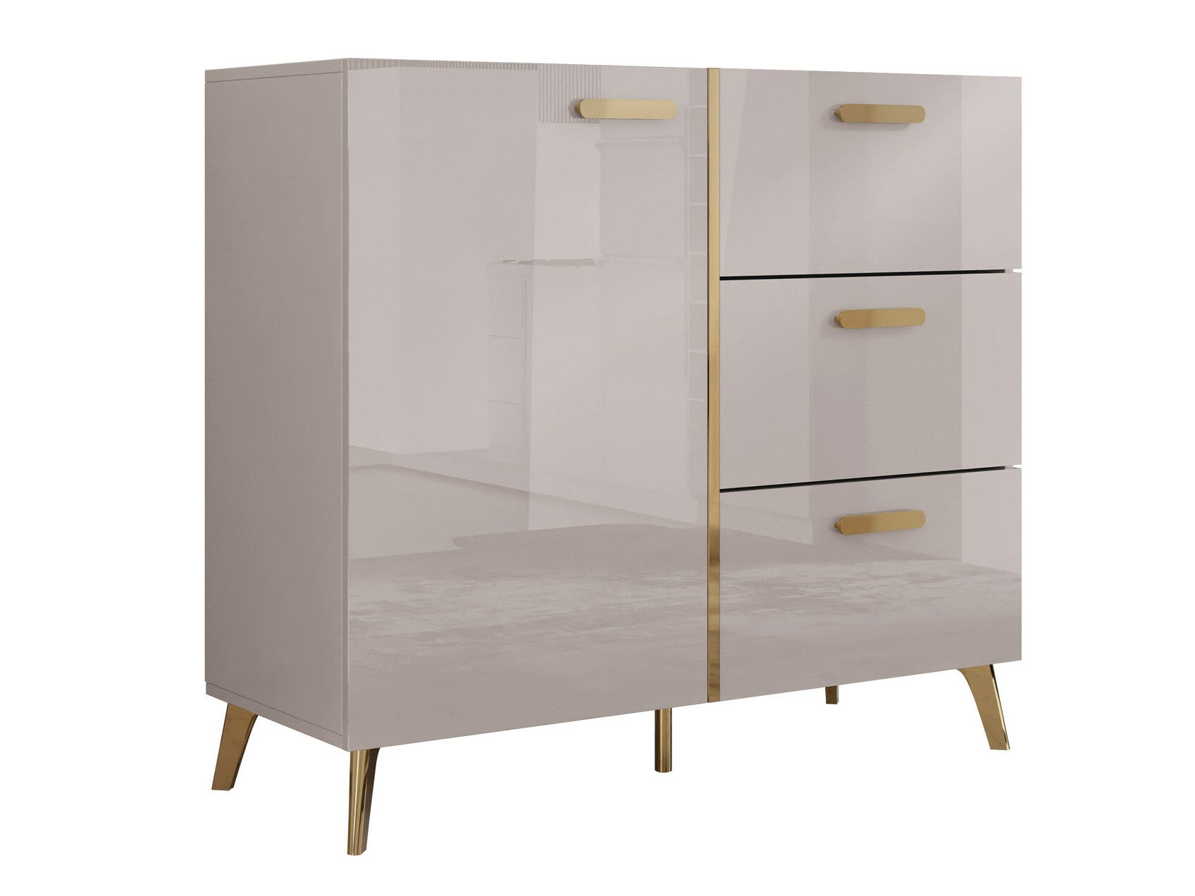 Komód Comfivo Teslomo 108 (Kasmír + Fényes kasmír)