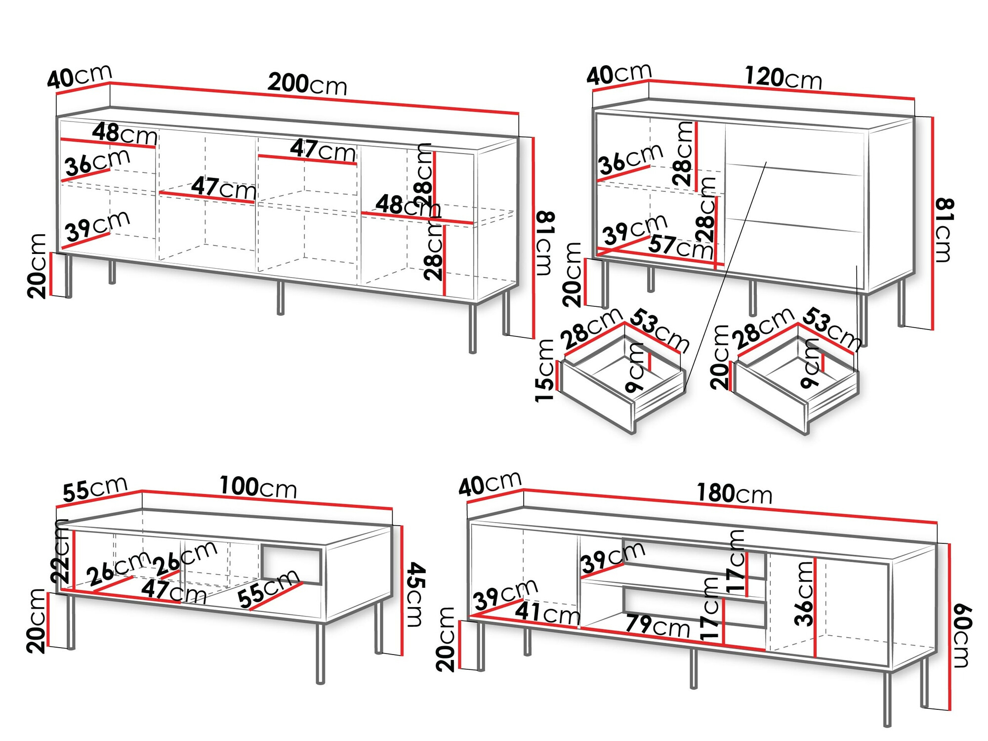 Nappali szett Flosoru 110 (Dió + Fekete)