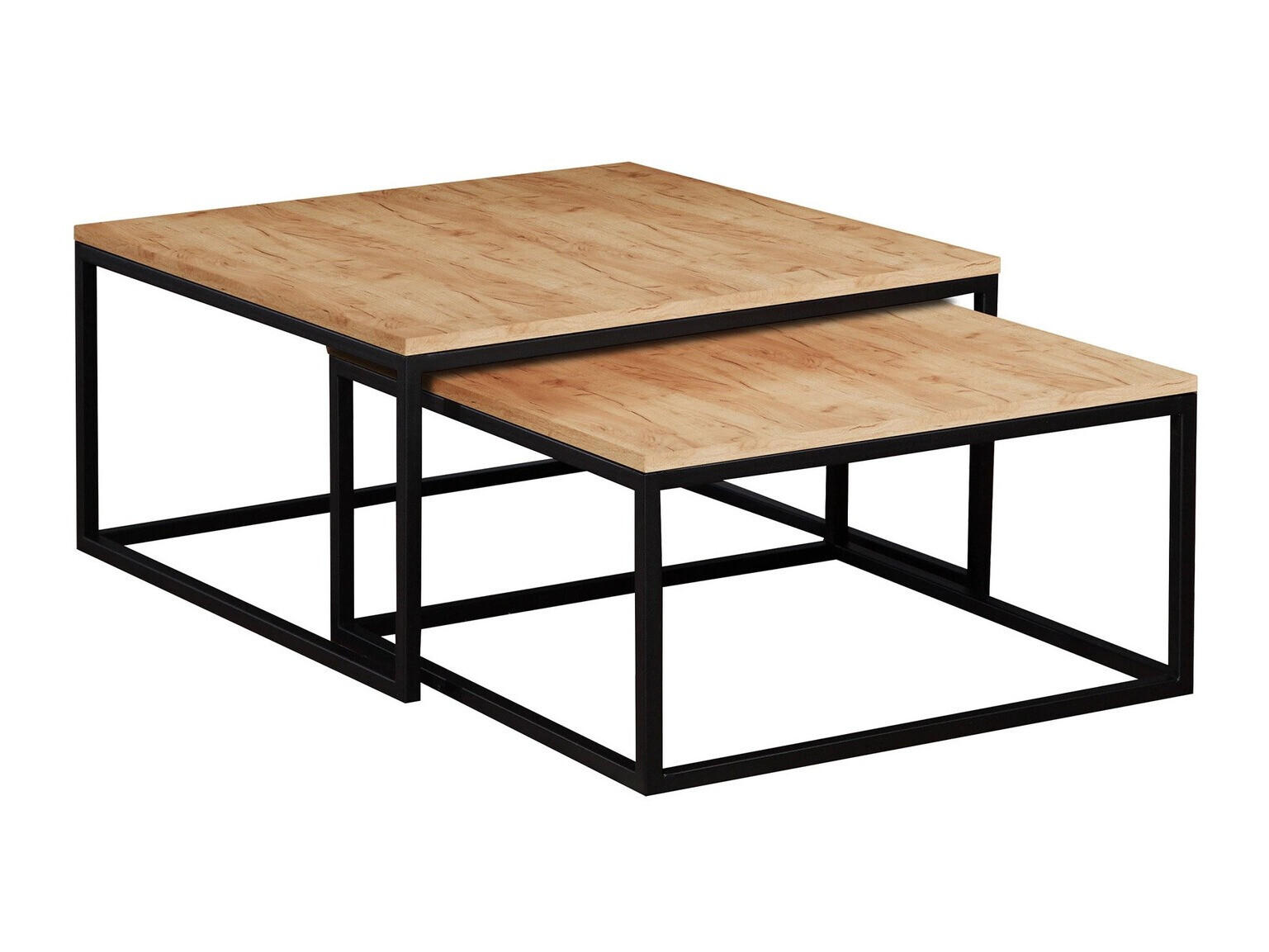 Dohányzóasztal szett Oswego 101 (Craft tölgy + Fekete)