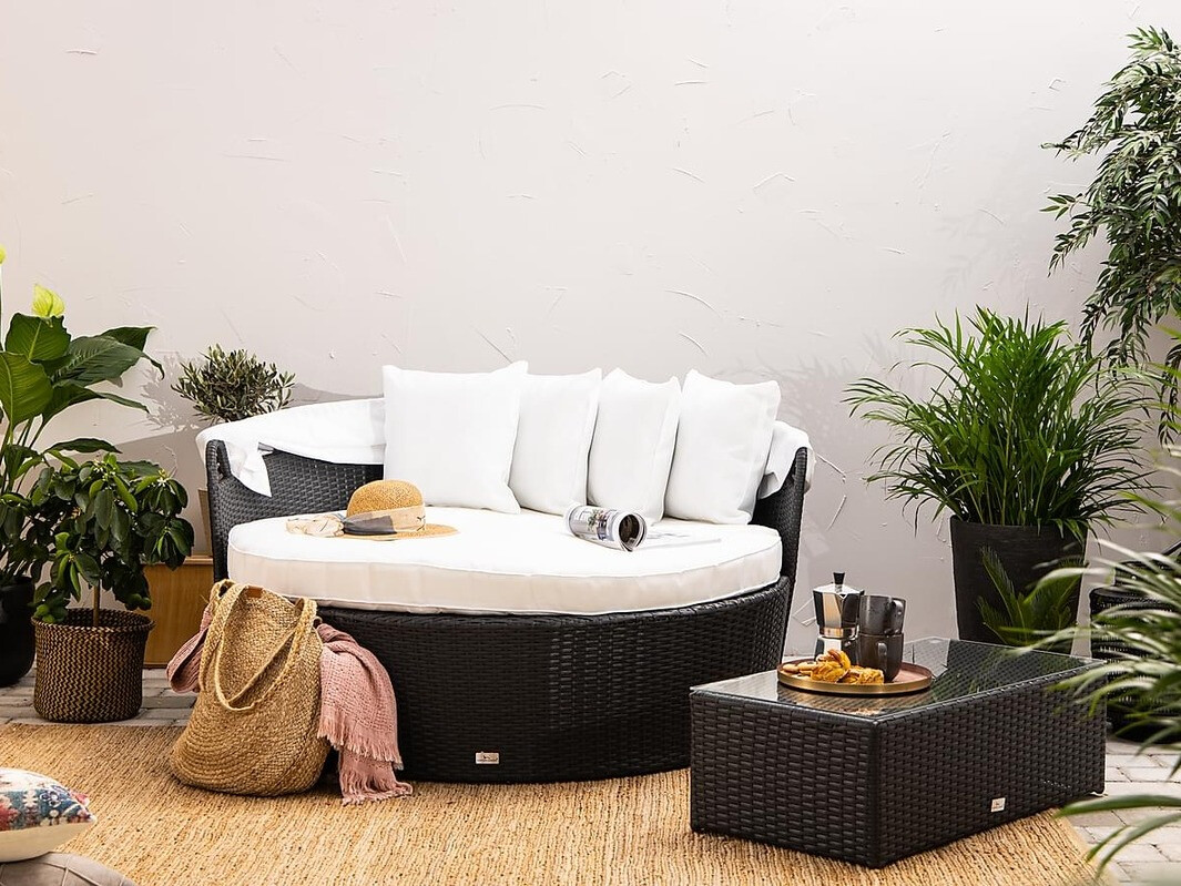 Kerti bútor Comfort Garden 1436 (Fekete + Fehér)