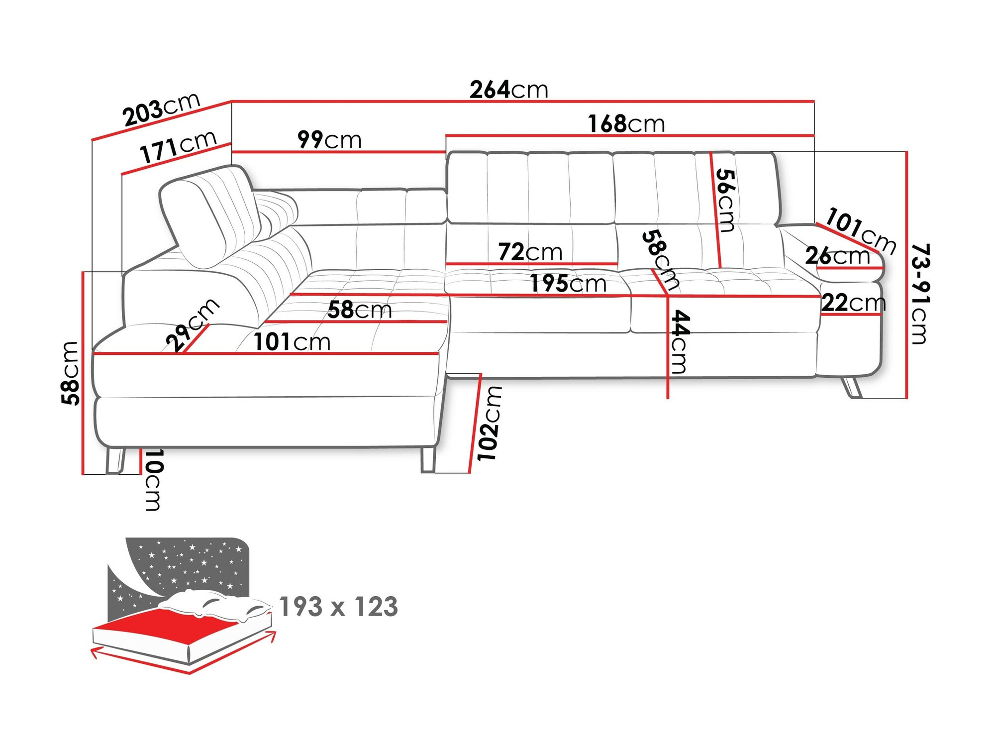 Sarokkanapé Comfivo Agnus (Miu 2056)