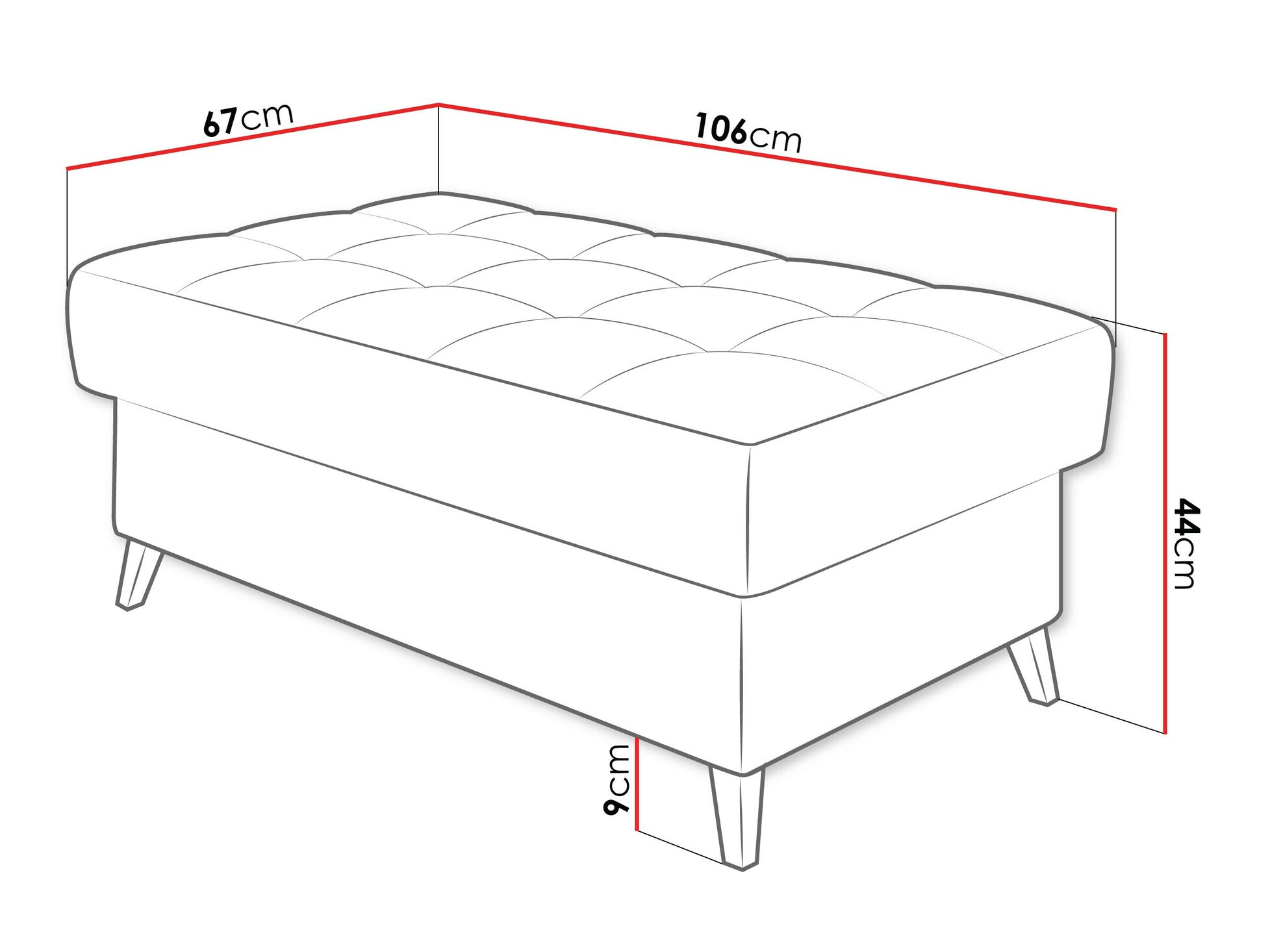 Kárpitozott pad Comfivo Agnus (Coral 65)