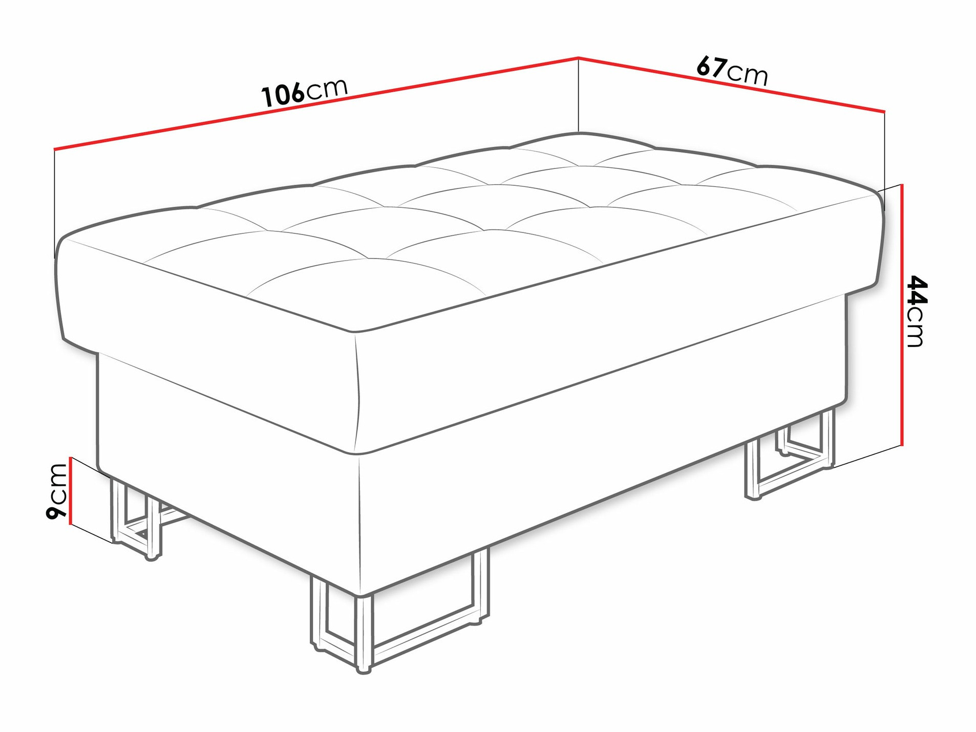 Kárpitozott pad Comfivo Anima (Coral 45)
