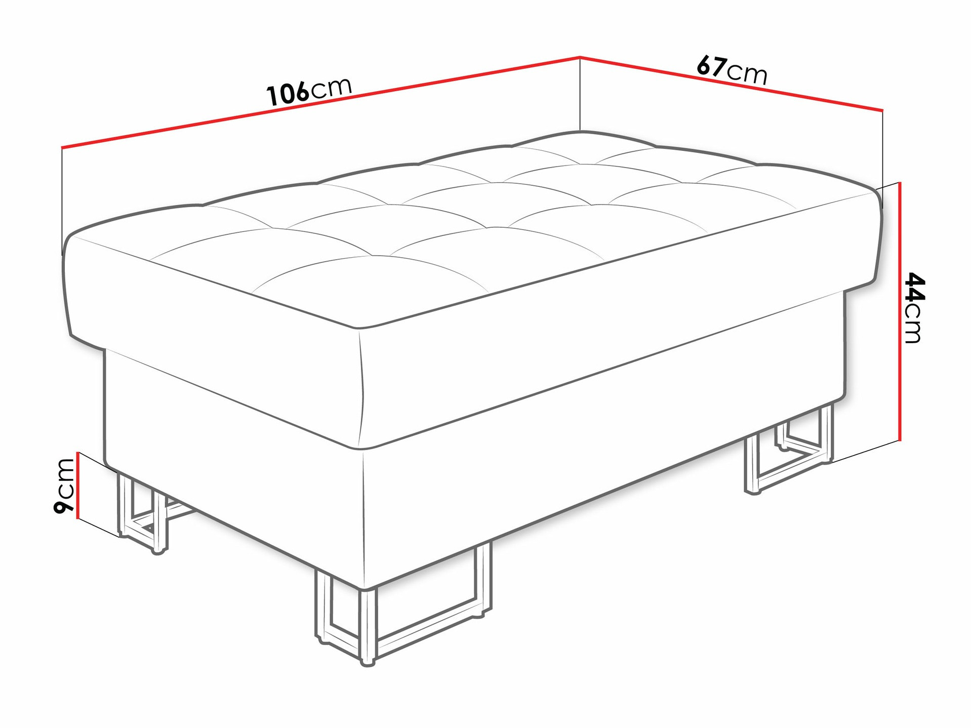 Kárpitozott pad Comfivo Anima (Coral 65)