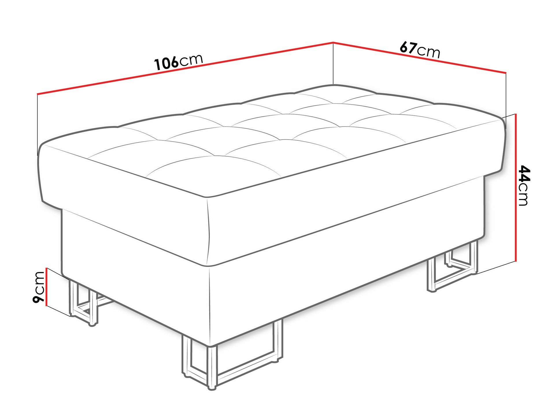 Kárpitozott pad Comfivo Anima (Coral 75)