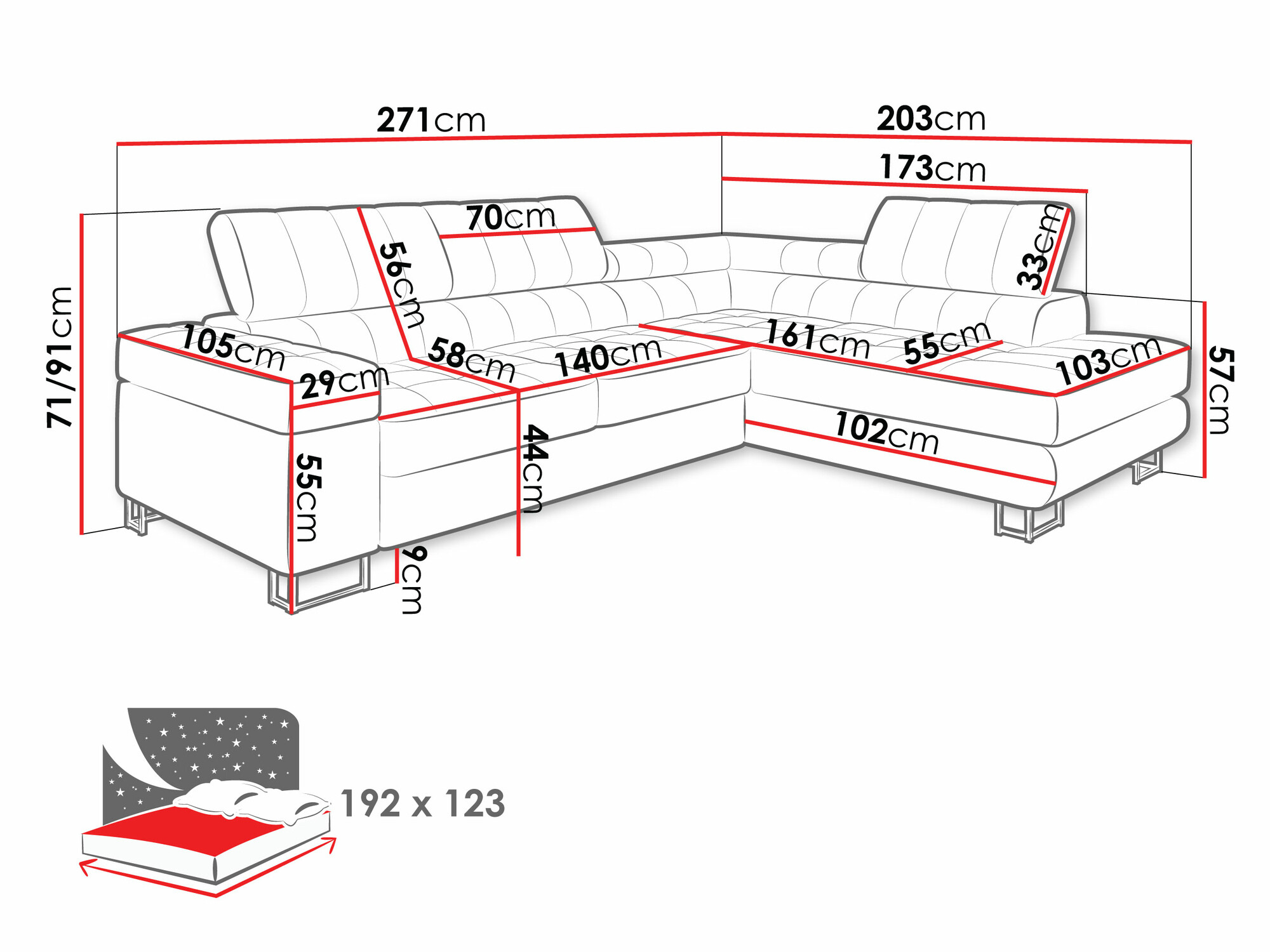 Sarokkanapé Comfivo Anima (Fresh 13)