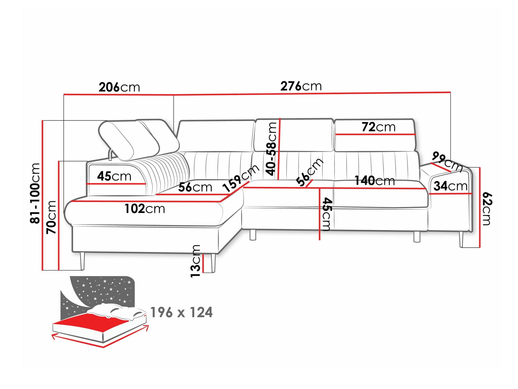 Sarokkanapé Comfivo 446 (Wave 15)
