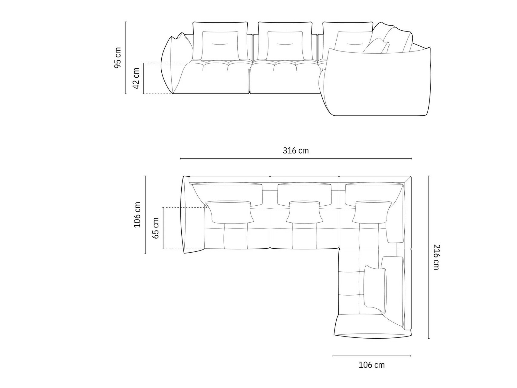 Sarokkanapé Benorli 105 (Casino Taupe)