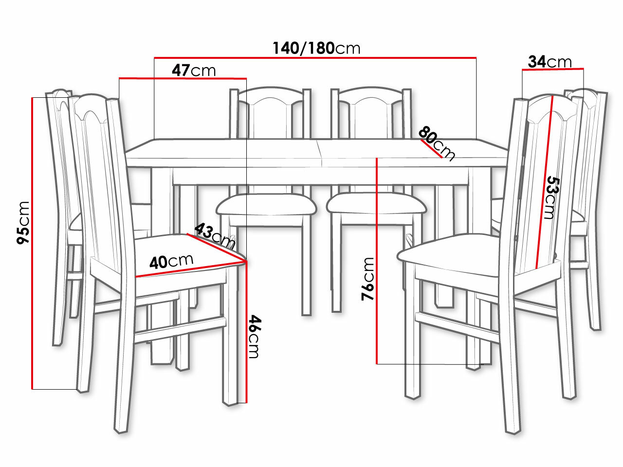 Étkezőgarnitúra Victorville 312 (Fehér)