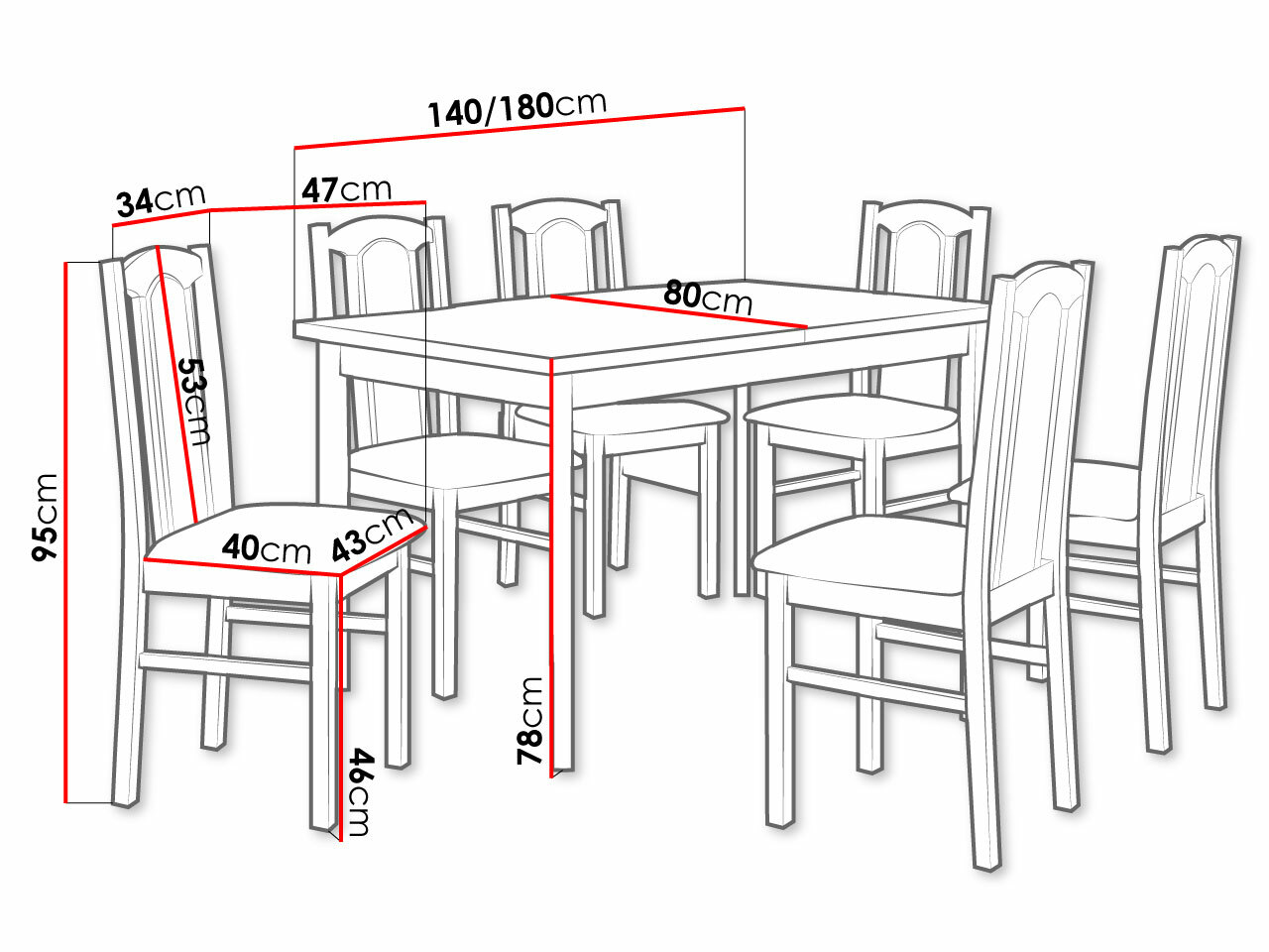 Étkezőgarnitúra Victorville 313 (Fehér)