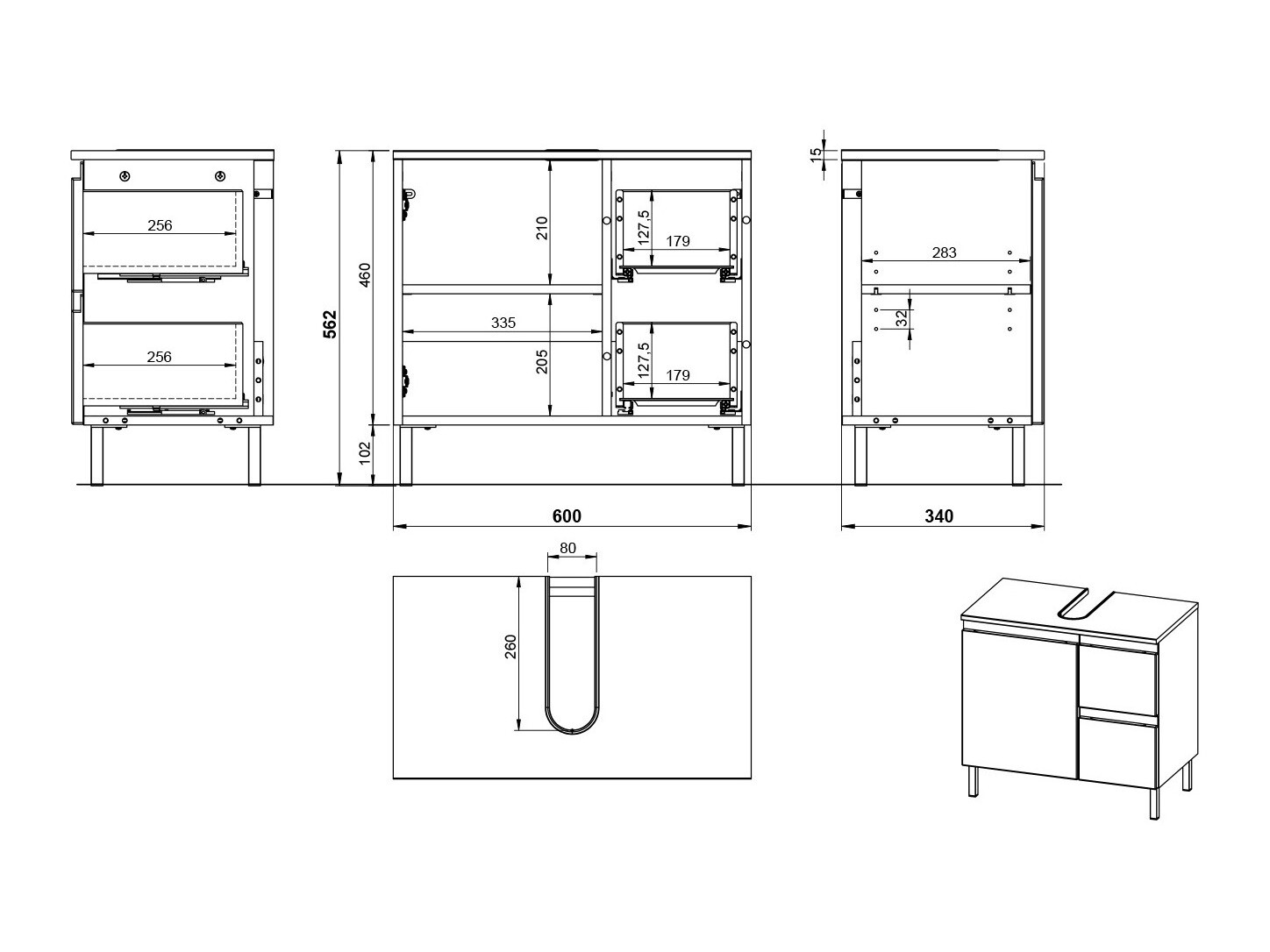Fürdőszoba garnitúra Talmira 115