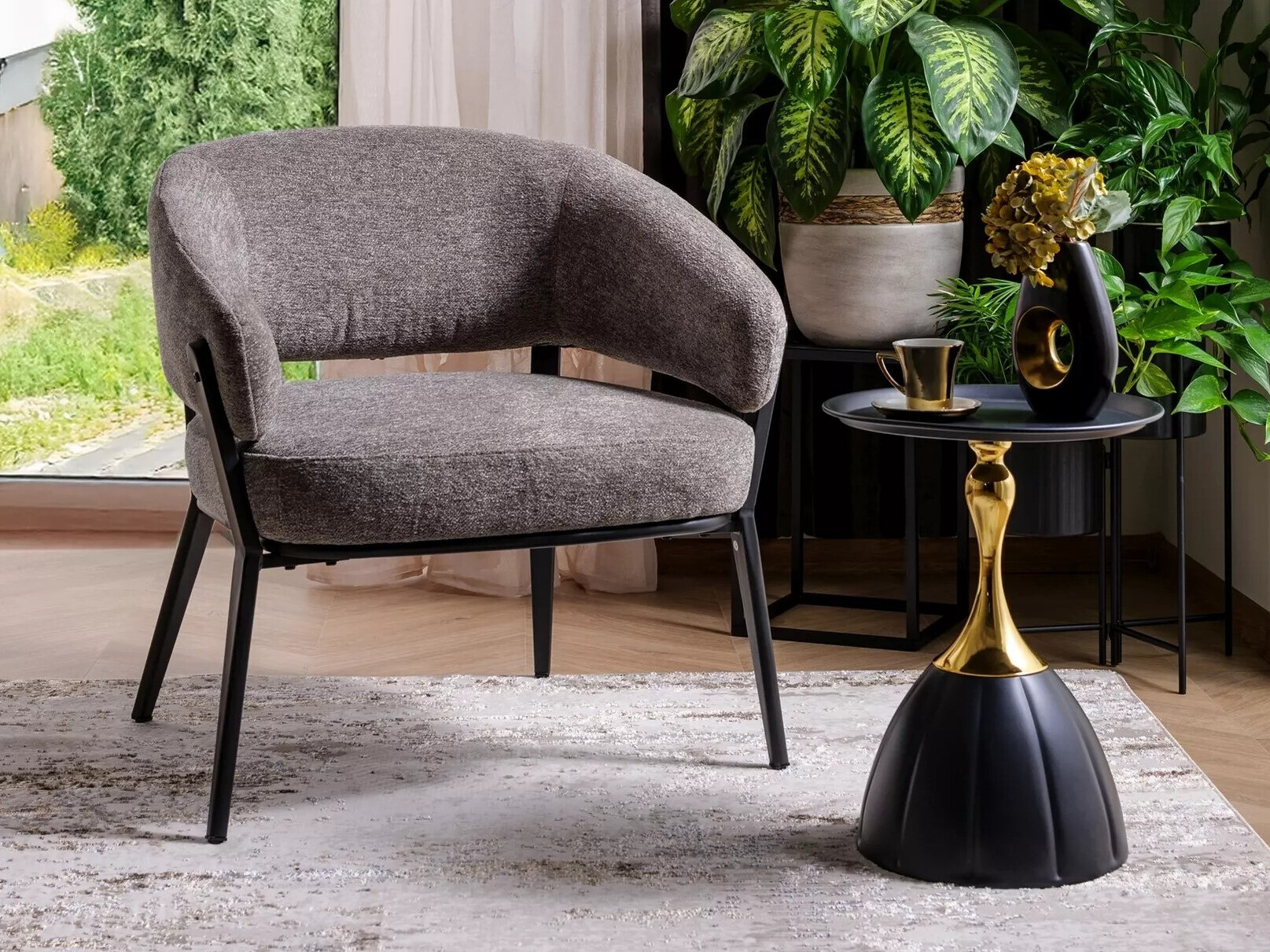 Kisasztal Detroit 713 (Fekete)