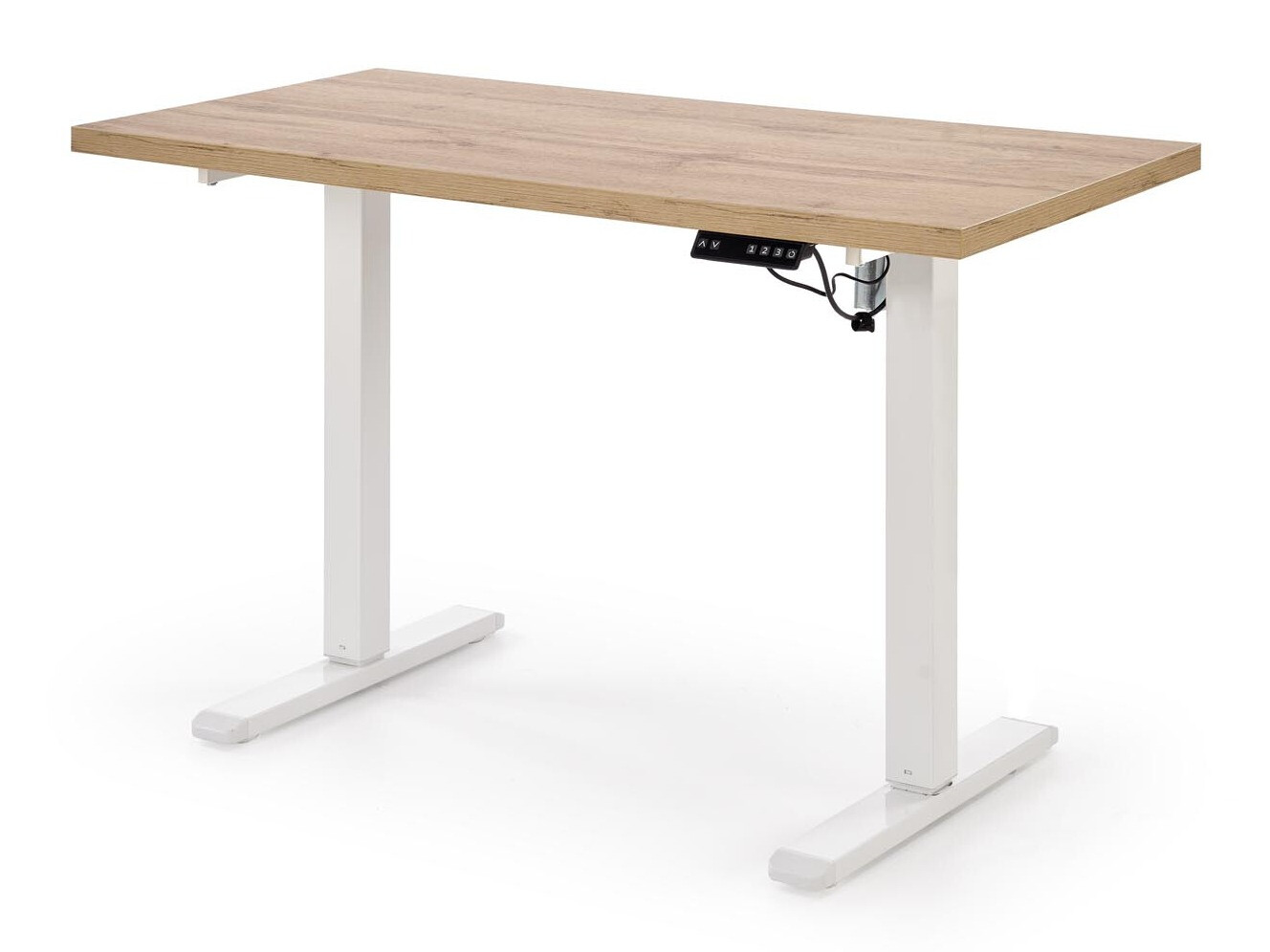Állítható magasságú íróasztal Houston 1942 (Artisan tölgy + Fehér)