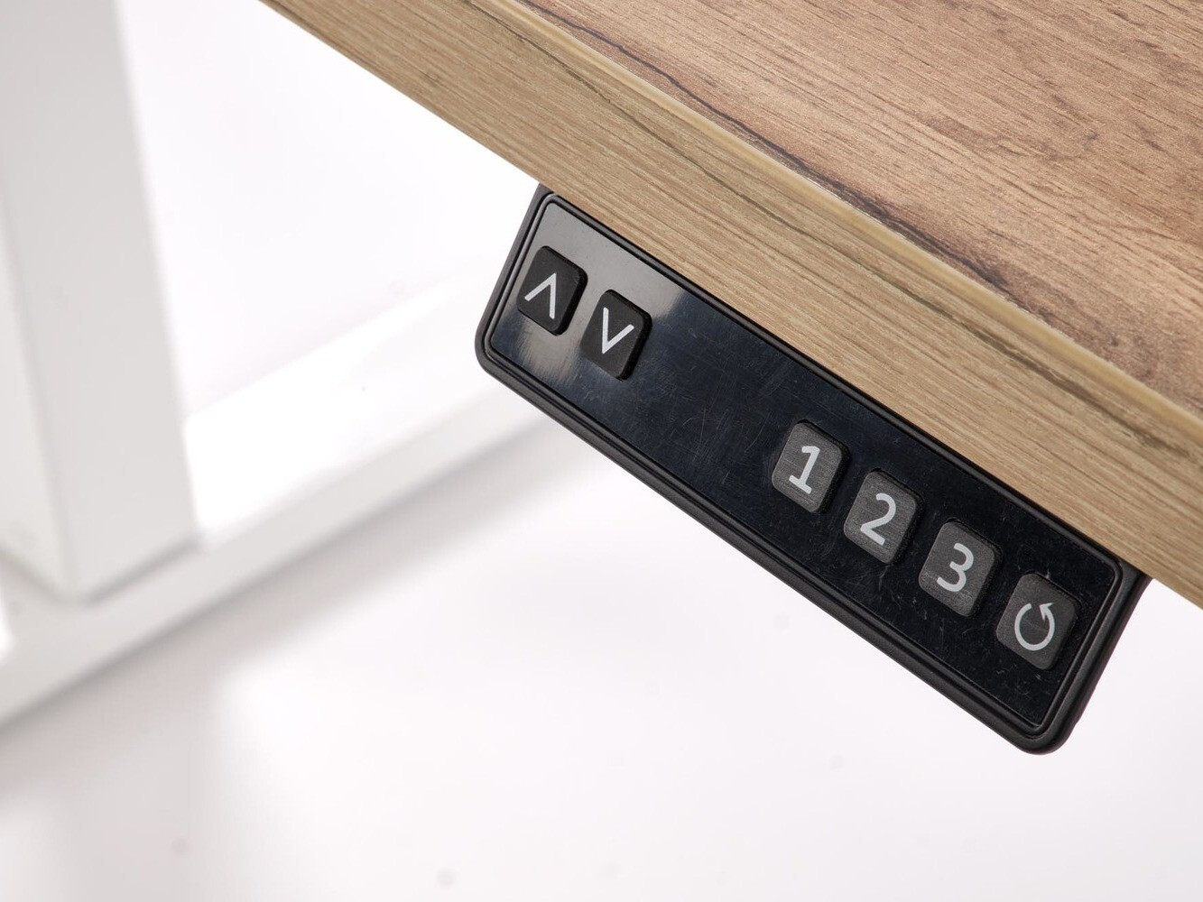 Állítható magasságú íróasztal Houston 1942 (Artisan tölgy + Fehér)