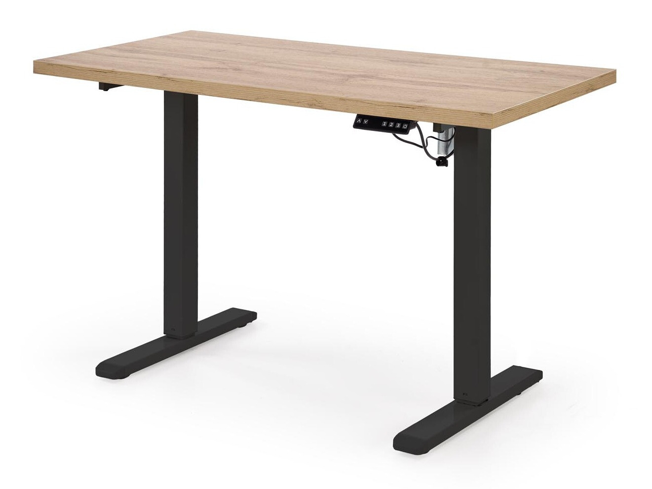 Állítható magasságú íróasztal Houston 1942 (Artisan tölgy + Fekete)
