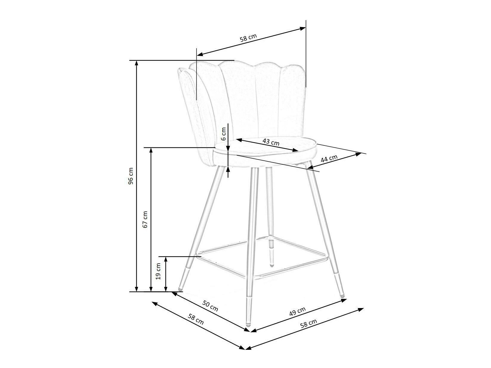 Bárszék Houston 1287 (Sötétzöld)