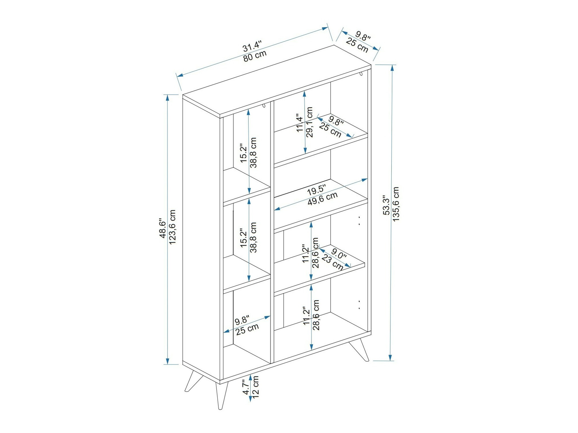 Könyvespolc Kailua 2463