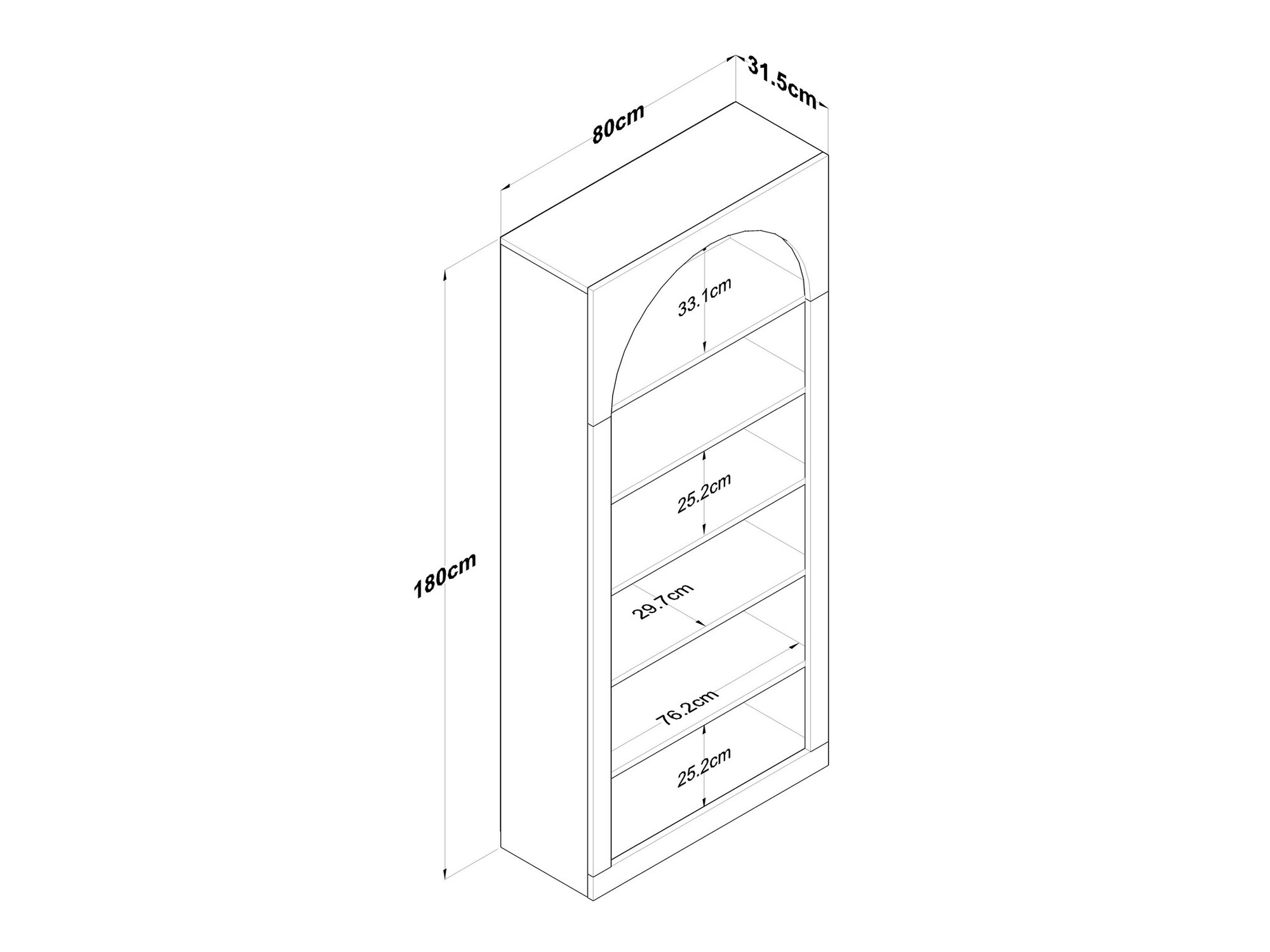 Könyvespolc Kailua 2479
