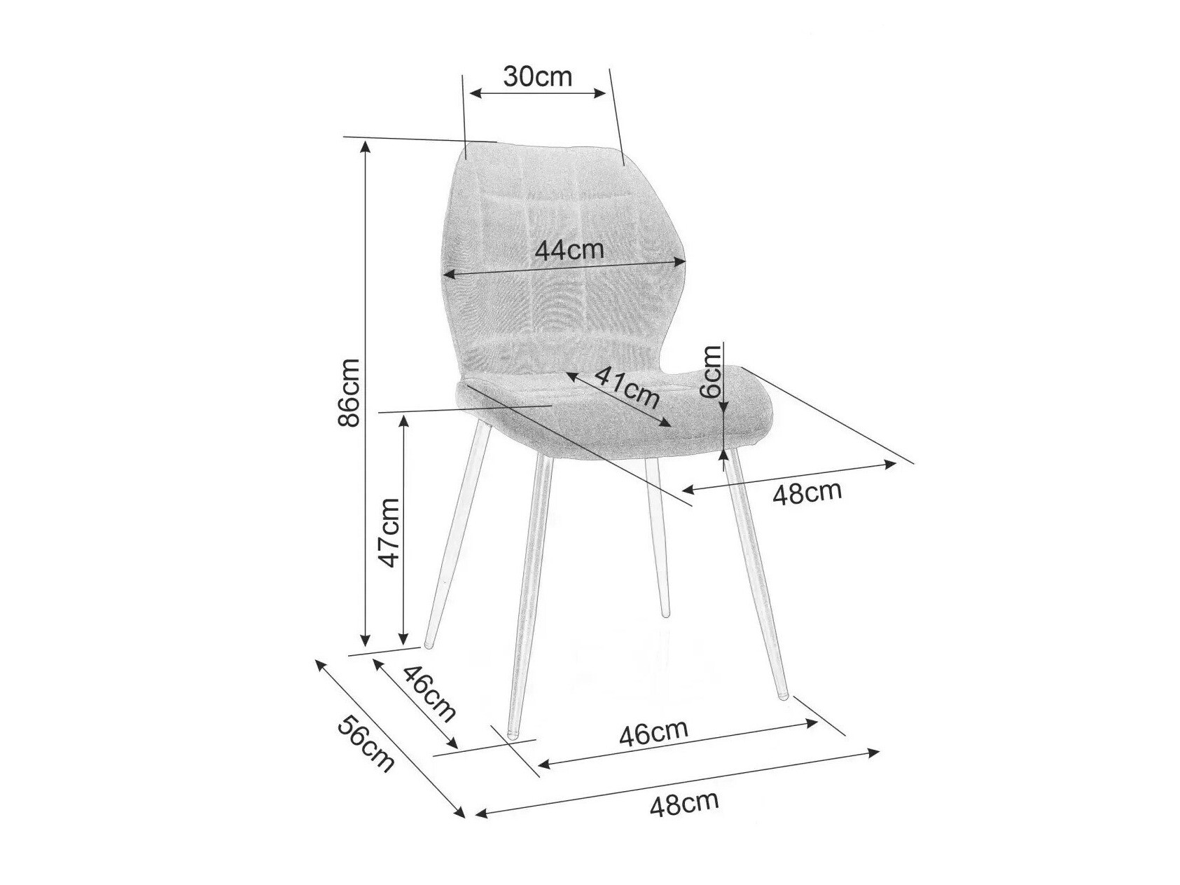 Szék Detroit 723 (Fekete)