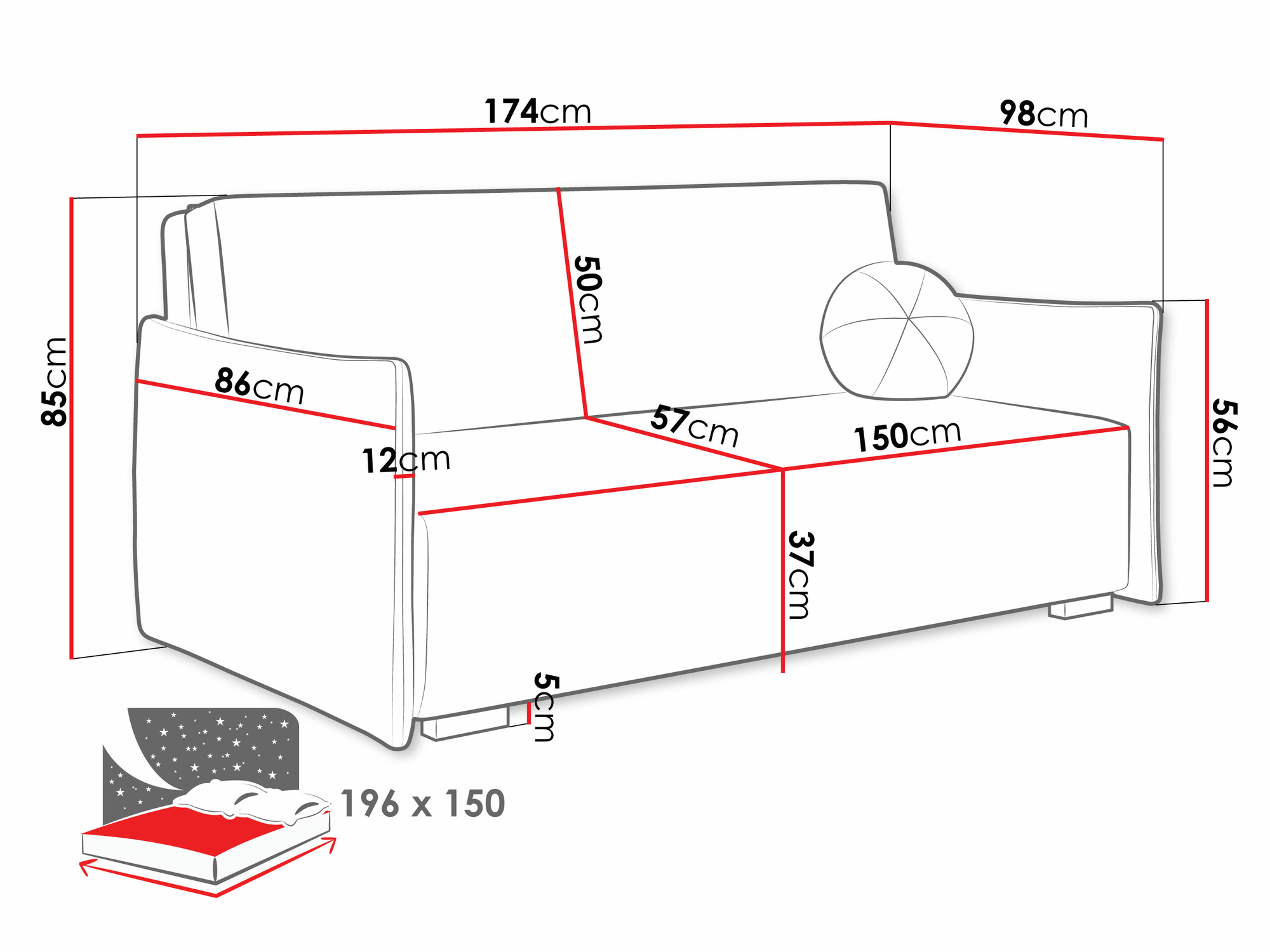 Kanapéágy Columbus 219 (Soul 3)