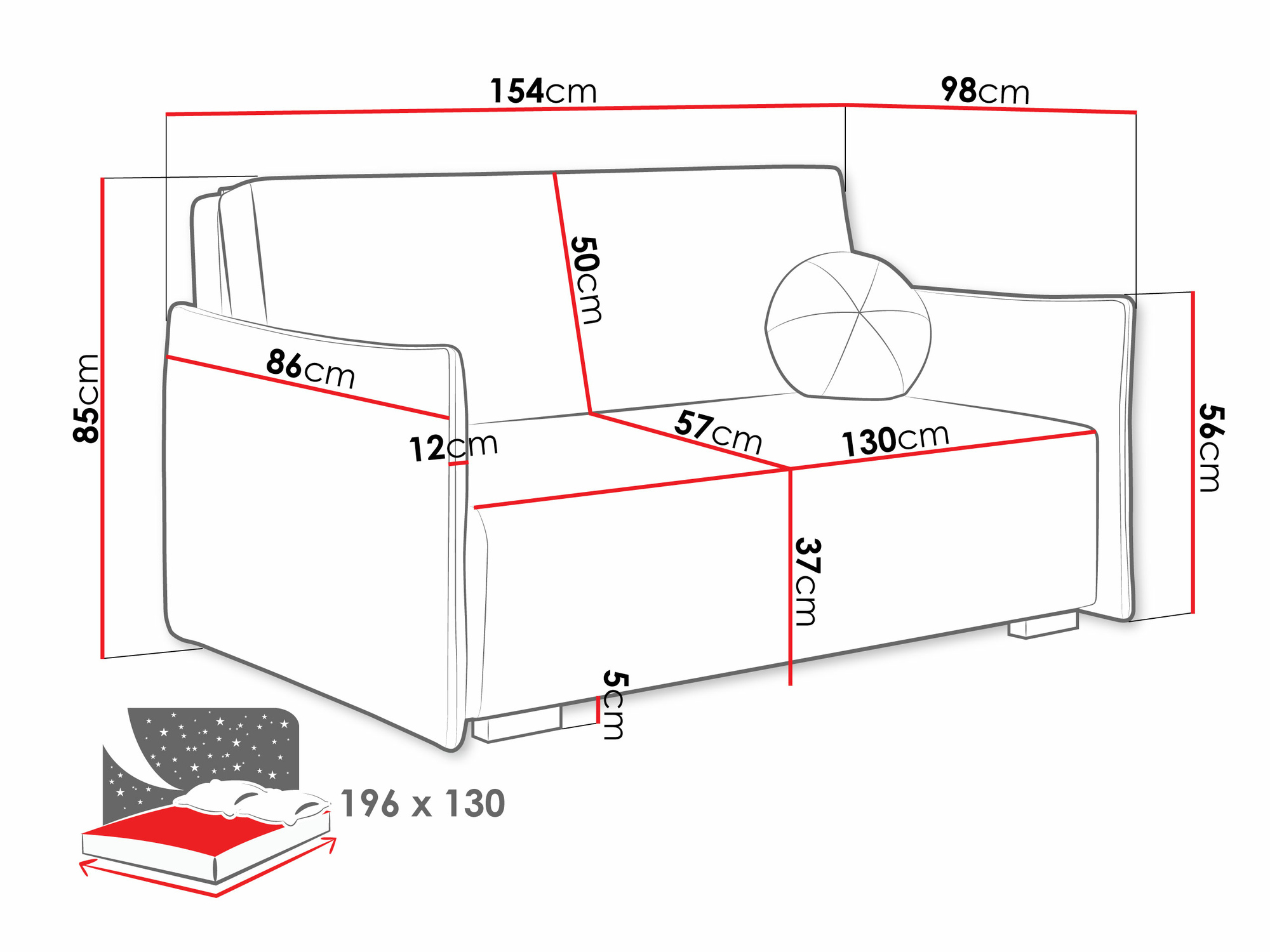 Kanapéágy Columbus 220 (Soul 3)