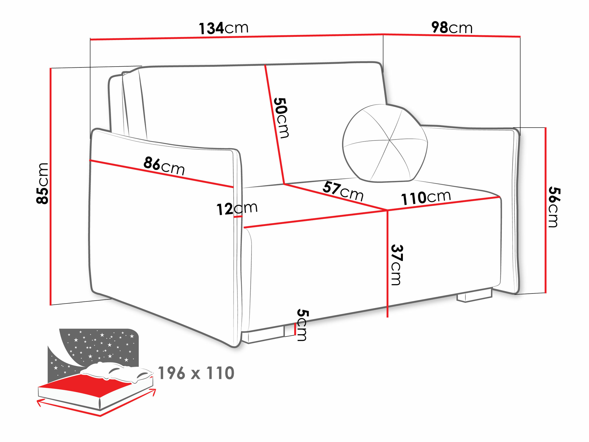 Kanapéágy Velven II (Soul 8)