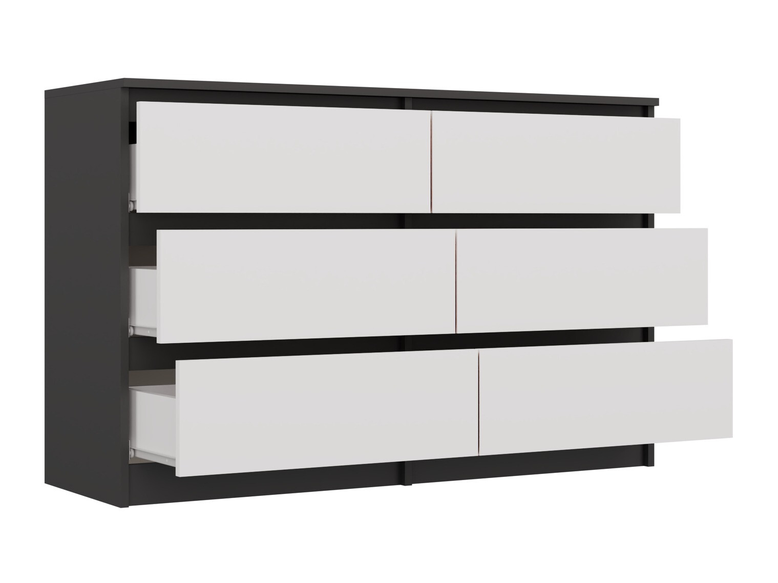 Komód Elbvelu 103 (Antracit + Fehér)